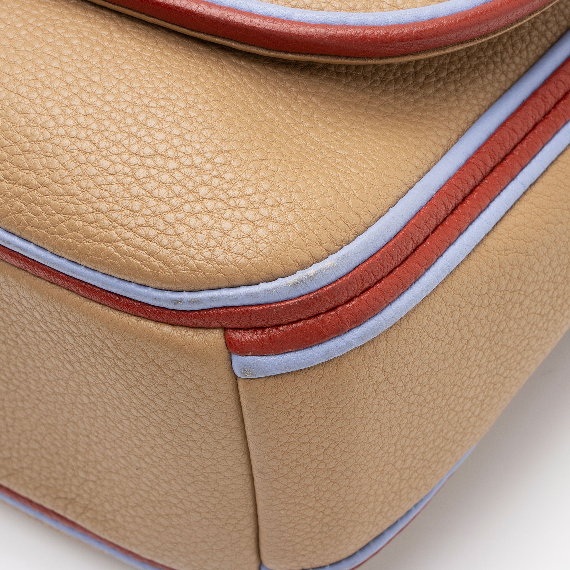 Tory Burch Leather Harper Stripe Messenger (SHF-NhvFOg)