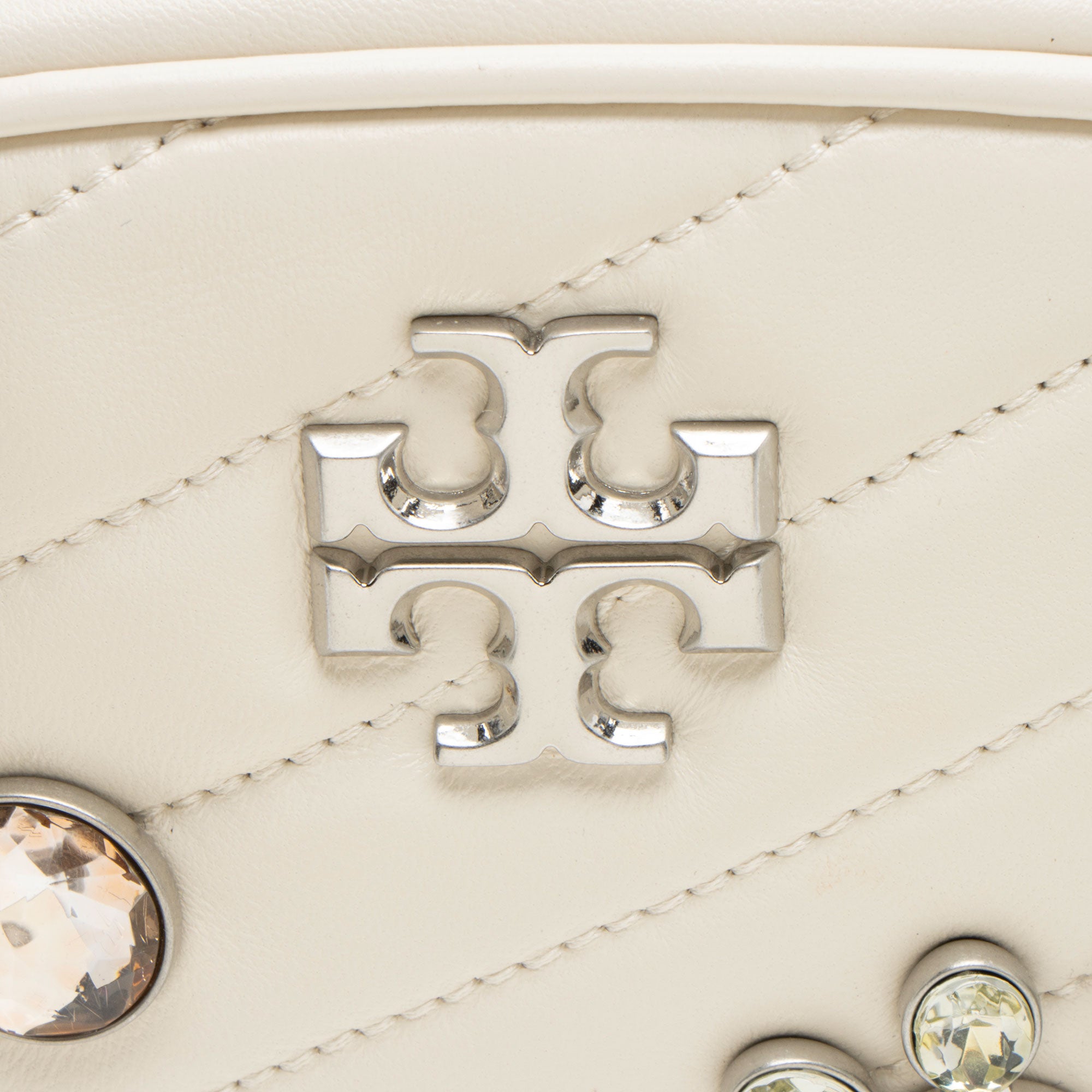 Tory Burch Leather Jeweled Kira Small Camera Bag (SHF-KqArRb)