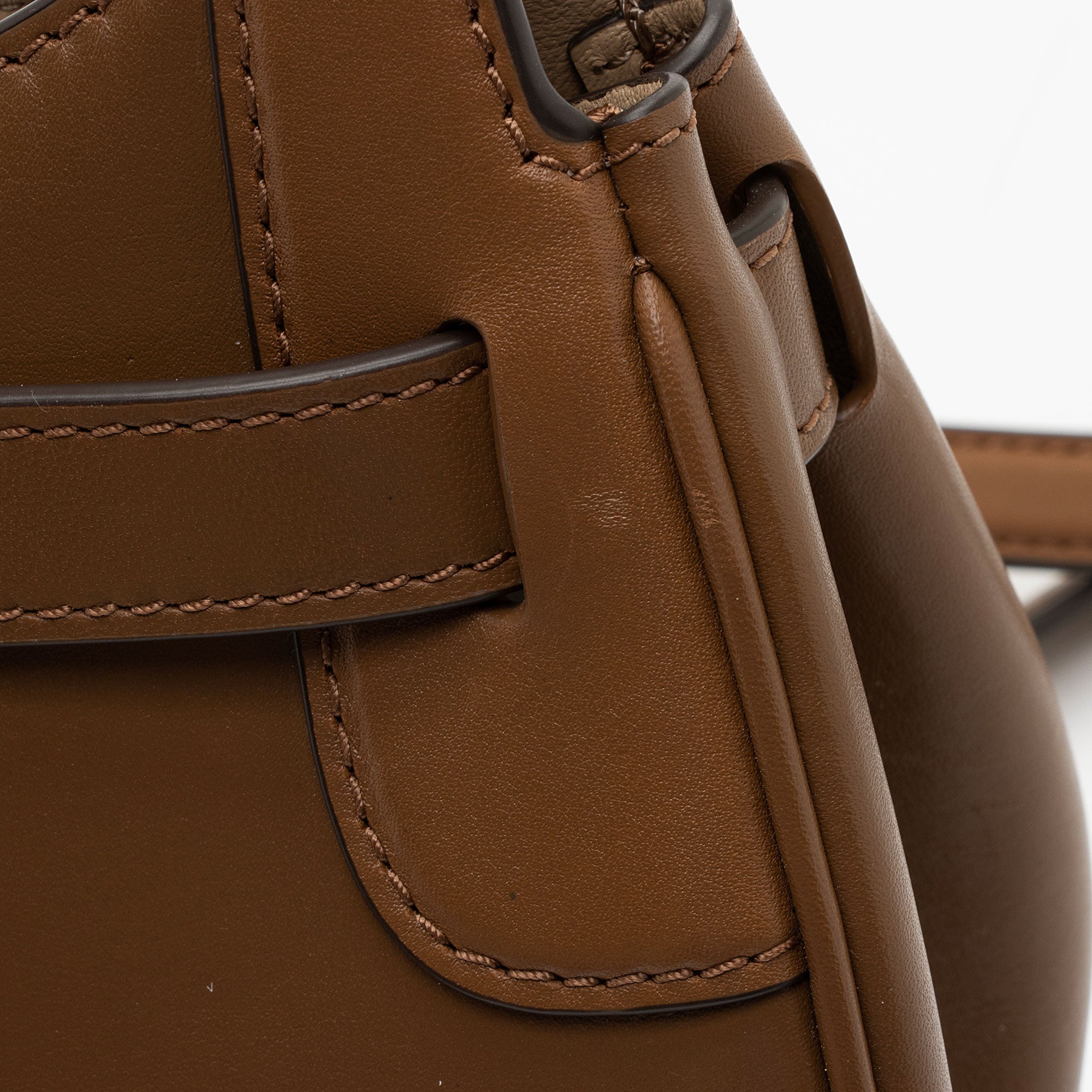 Tory Burch Lee Radziwill Leather Saddle Small Crossbody Bag (SHF-zQ8cYJ)