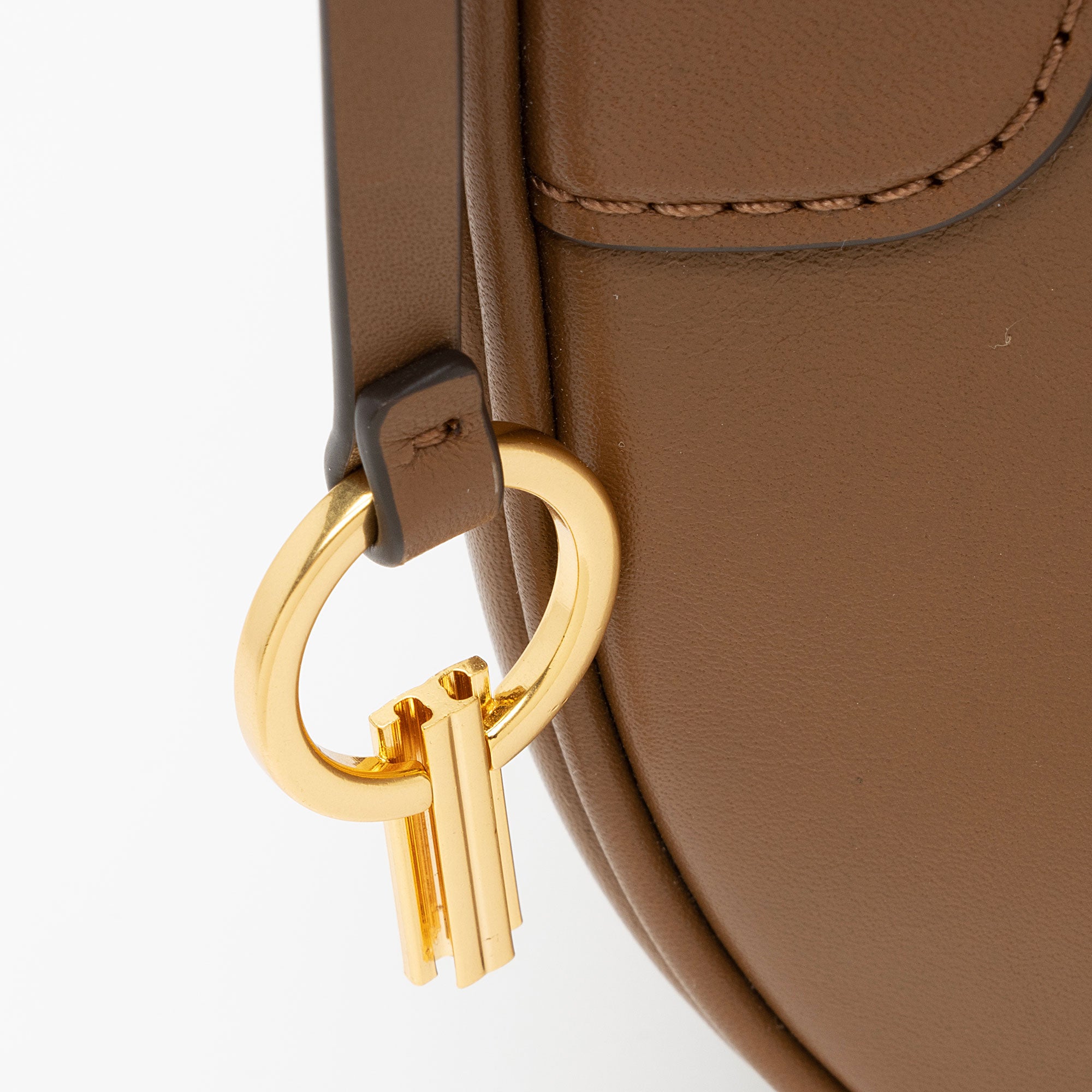 Tory Burch Lee Radziwill Leather Saddle Small Crossbody Bag (SHF-zQ8cYJ)