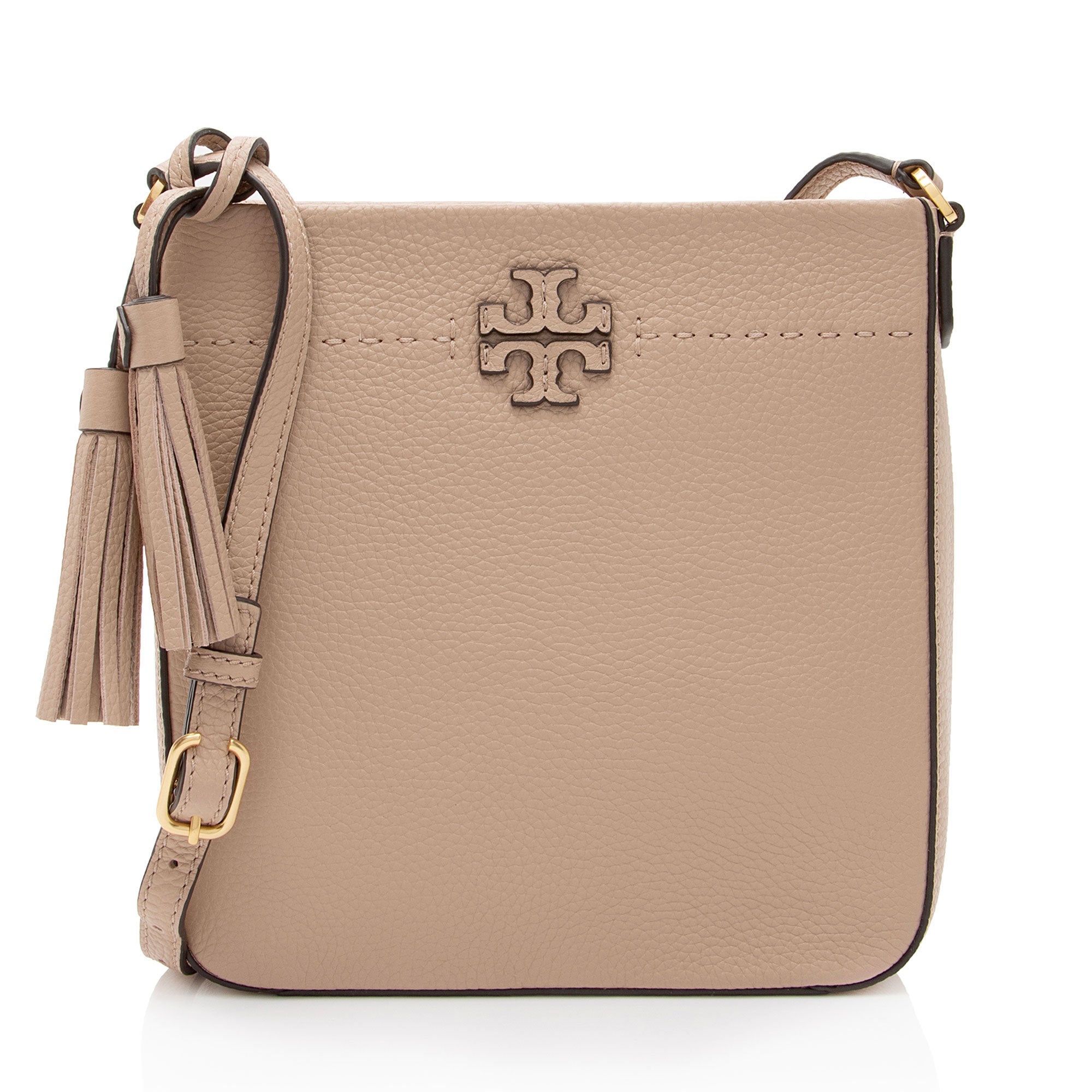 Tory Burch Leather McGraw Messenger Bag (SHF-GVkIL9)