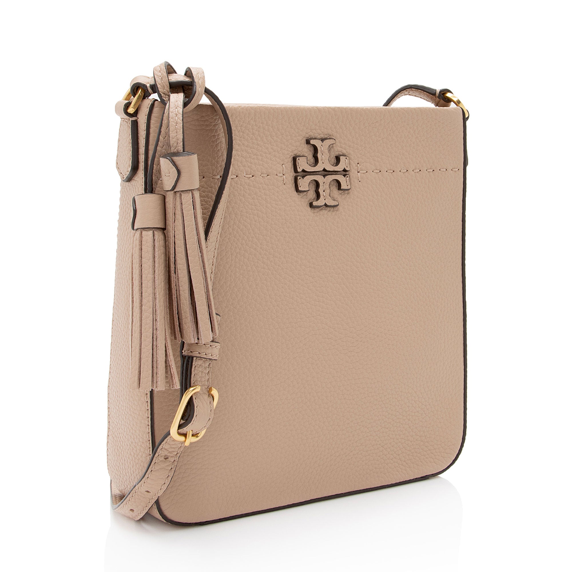 Tory Burch Leather McGraw Messenger Bag (SHF-GVkIL9)