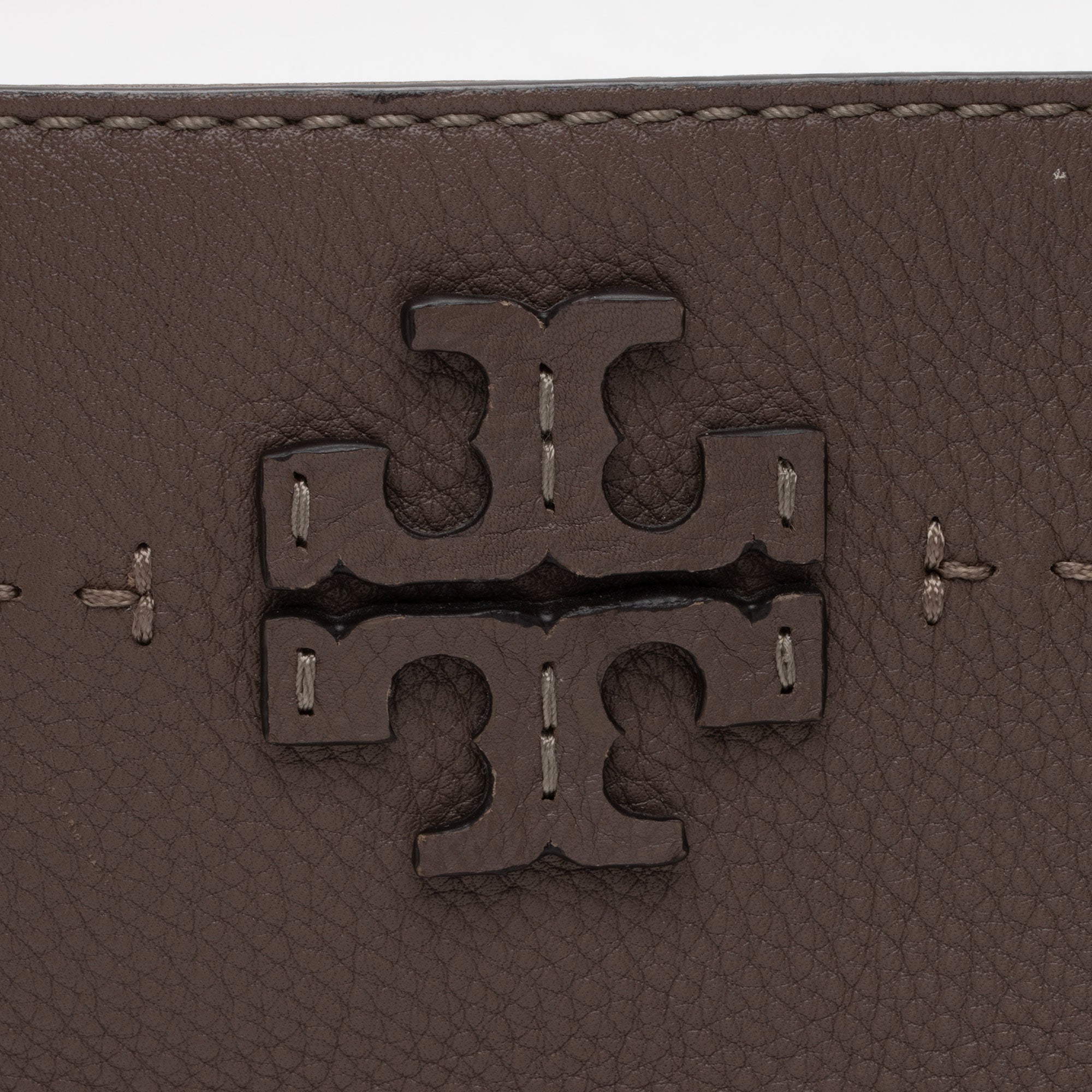 Tory Burch Leather McGraw Triple Compartment Tote (SHF-pGPJvP)