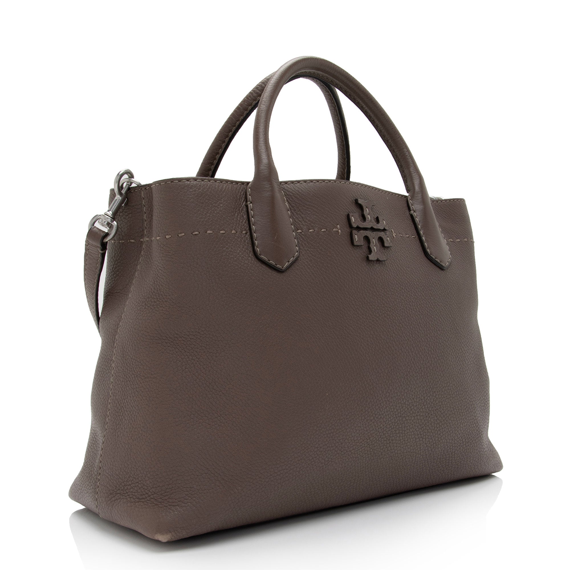 Tory Burch Leather McGraw Triple Compartment Tote (SHF-pGPJvP)