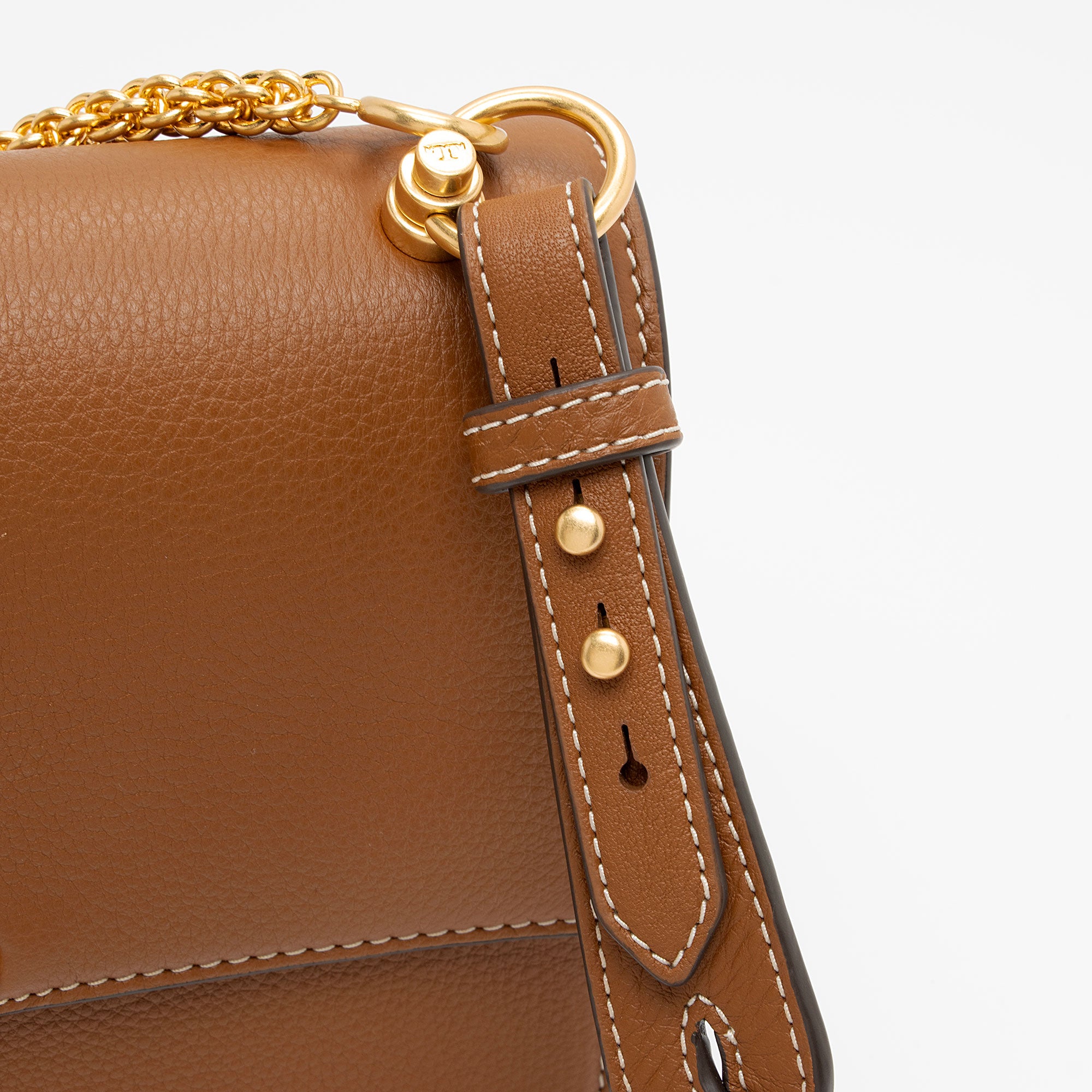 Tory Burch Leather Miller Shoulder Bag (SHF-o3358h)