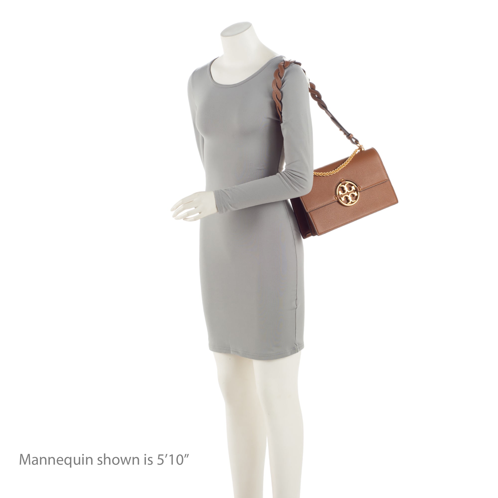 Tory Burch Leather Miller Shoulder Bag (SHF-o3358h)