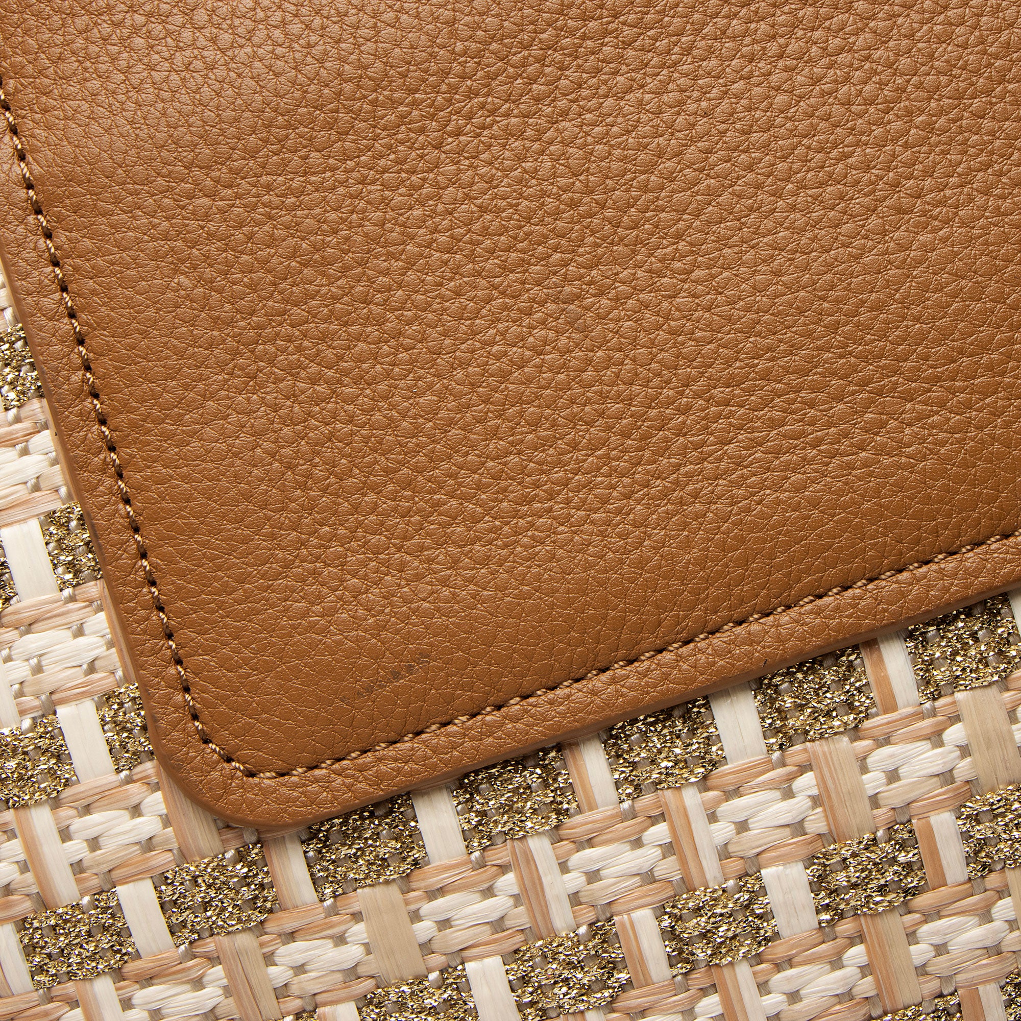 Tory Burch Leather Raffia Marion Saddle Bag (SHF-aUSocw)