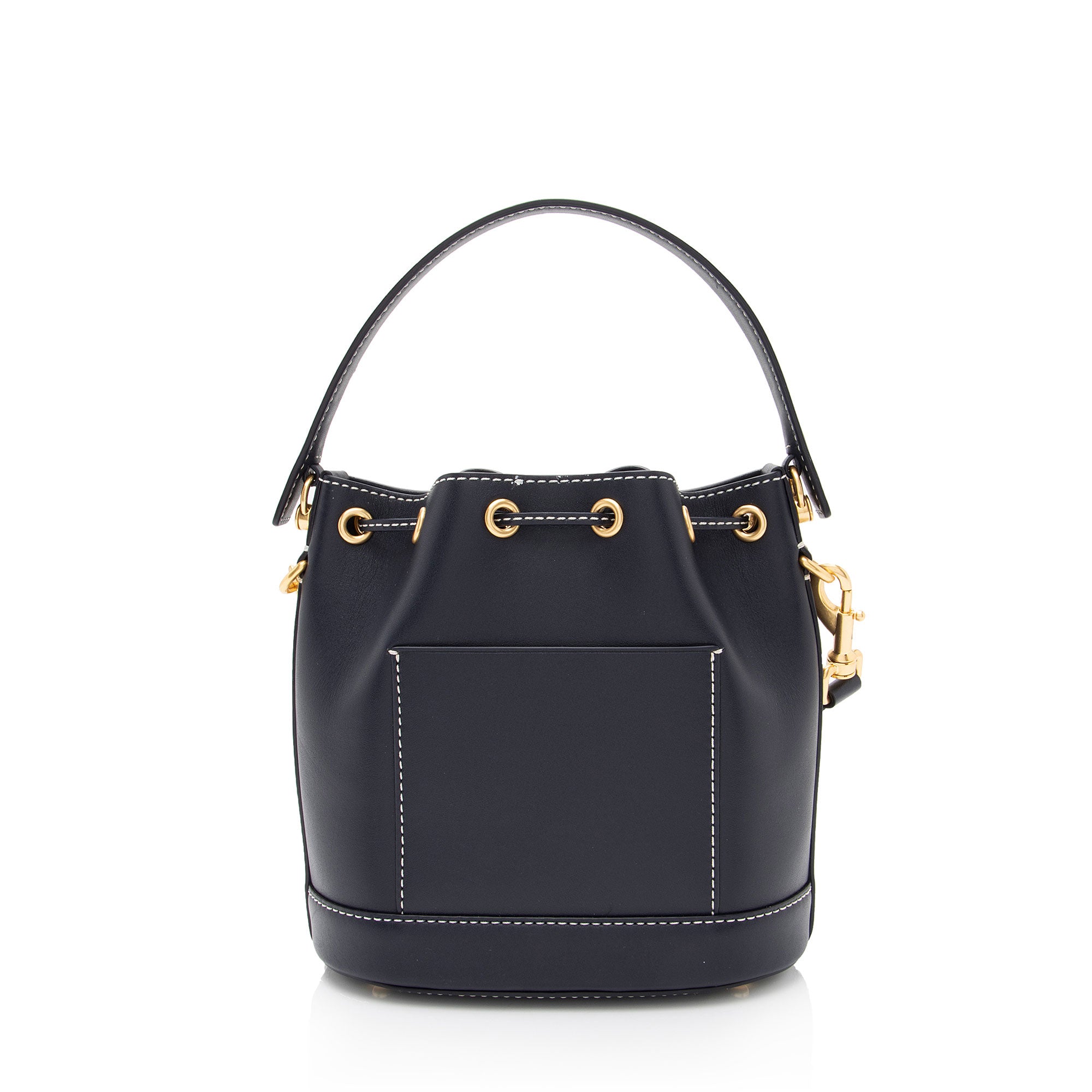 Tory Burch Leather Small Bucket Bag (SHF-1fmpNy)