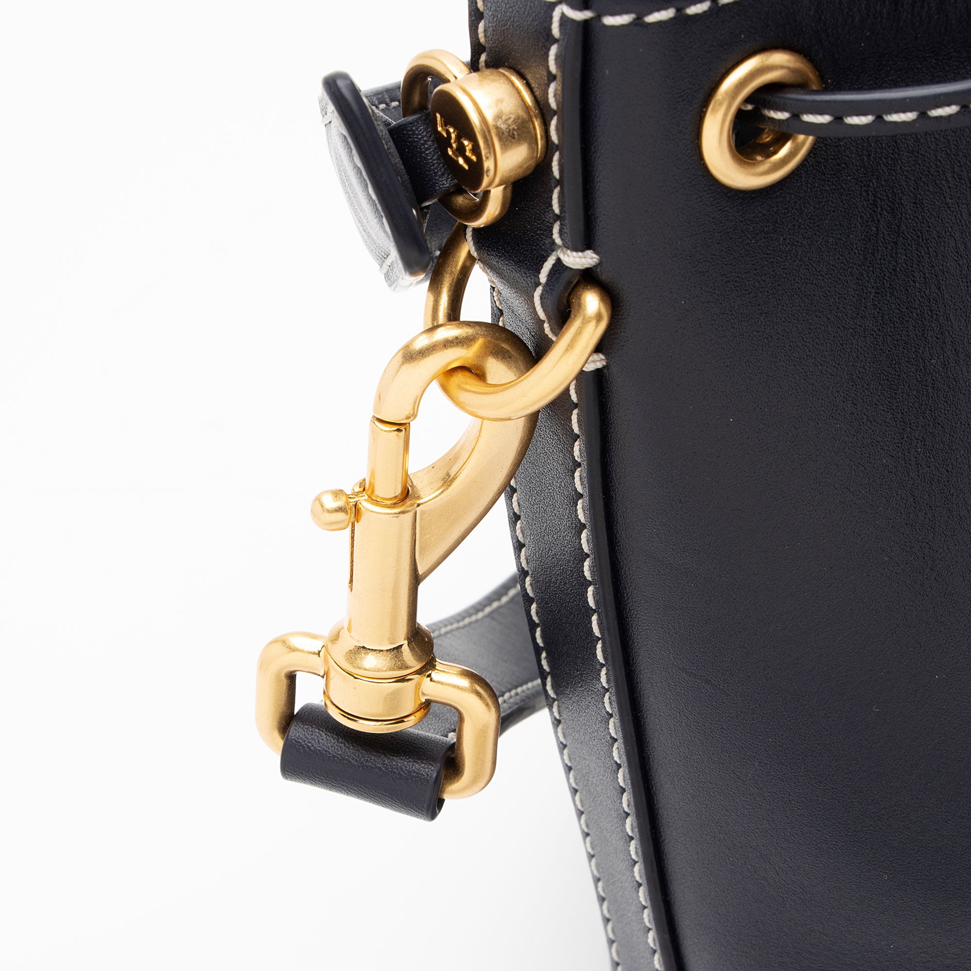 Tory Burch Leather Small Bucket Bag (SHF-1fmpNy)