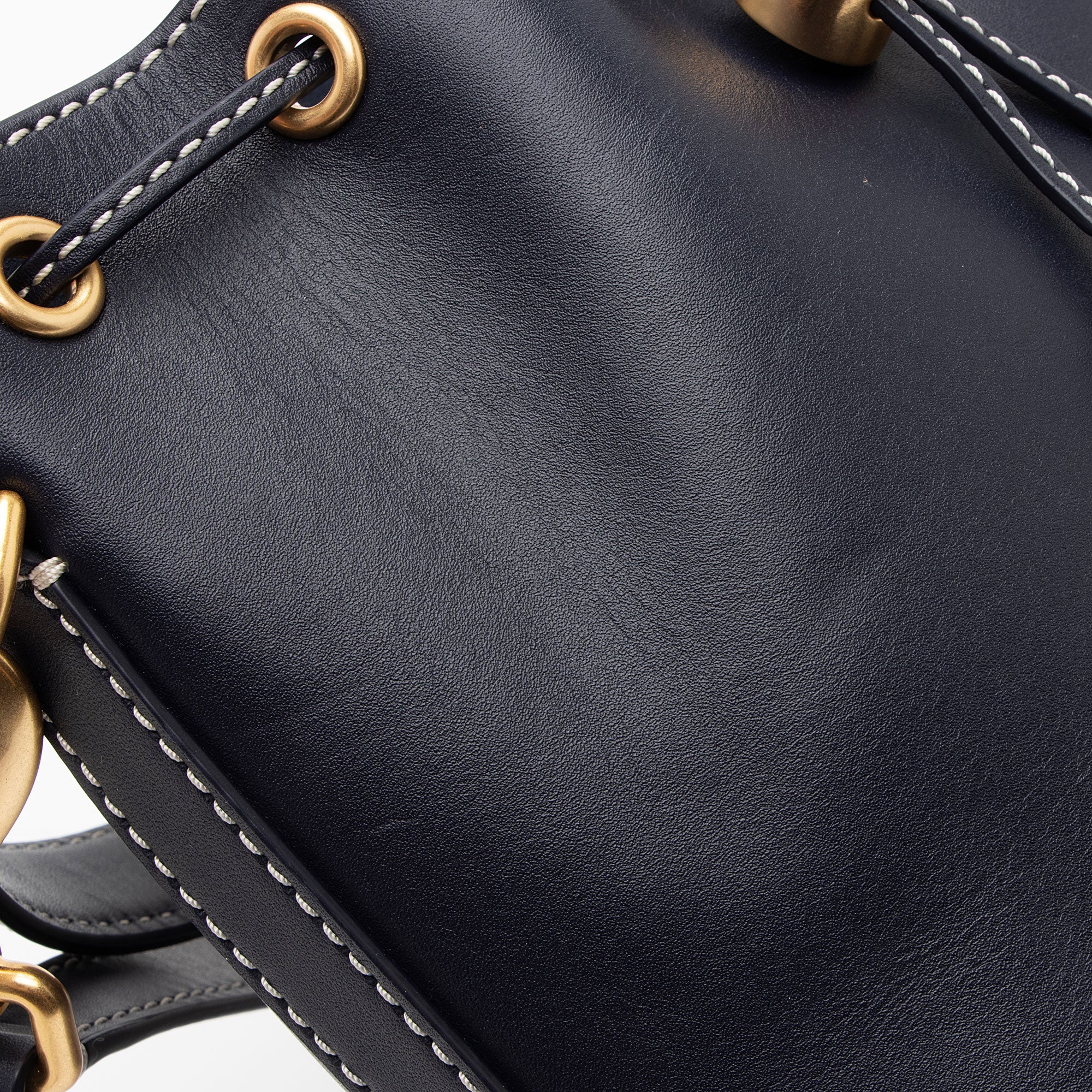 Tory Burch Leather Small Bucket Bag (SHF-1fmpNy)