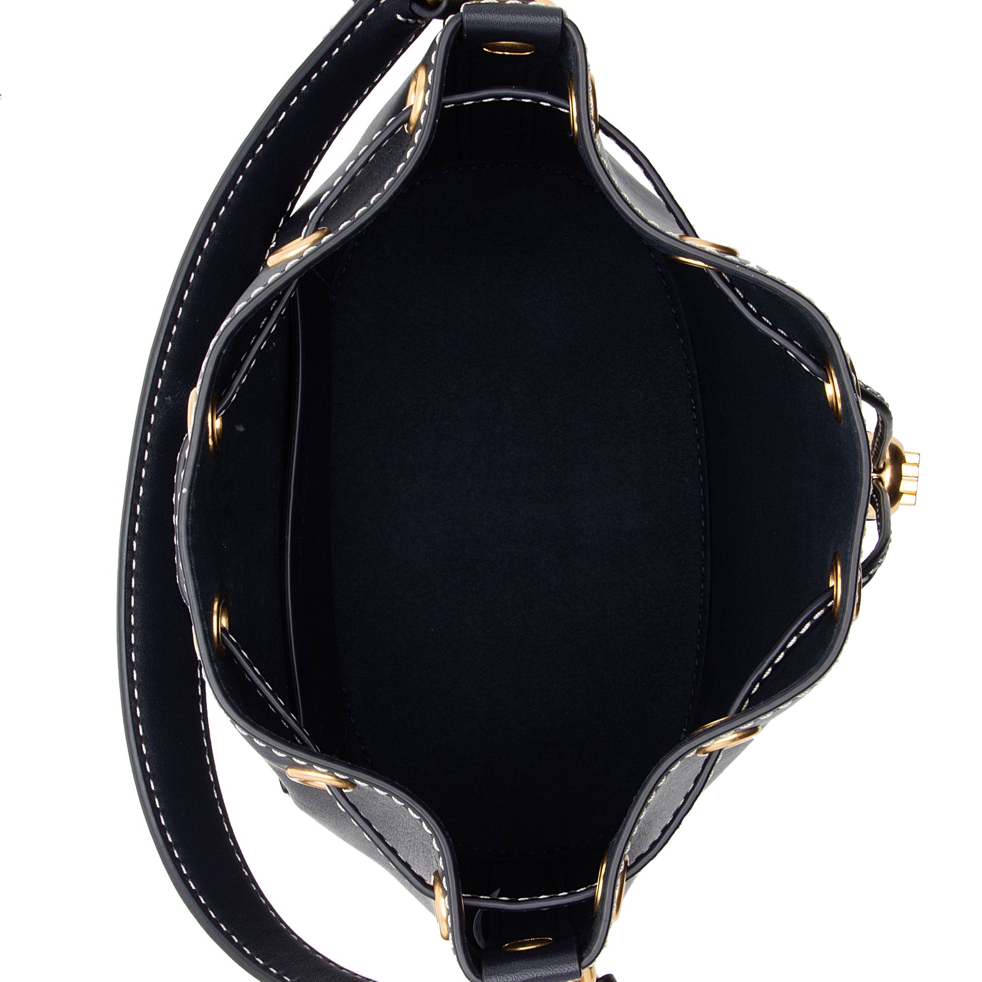 Tory Burch Leather Small Bucket Bag (SHF-1fmpNy)