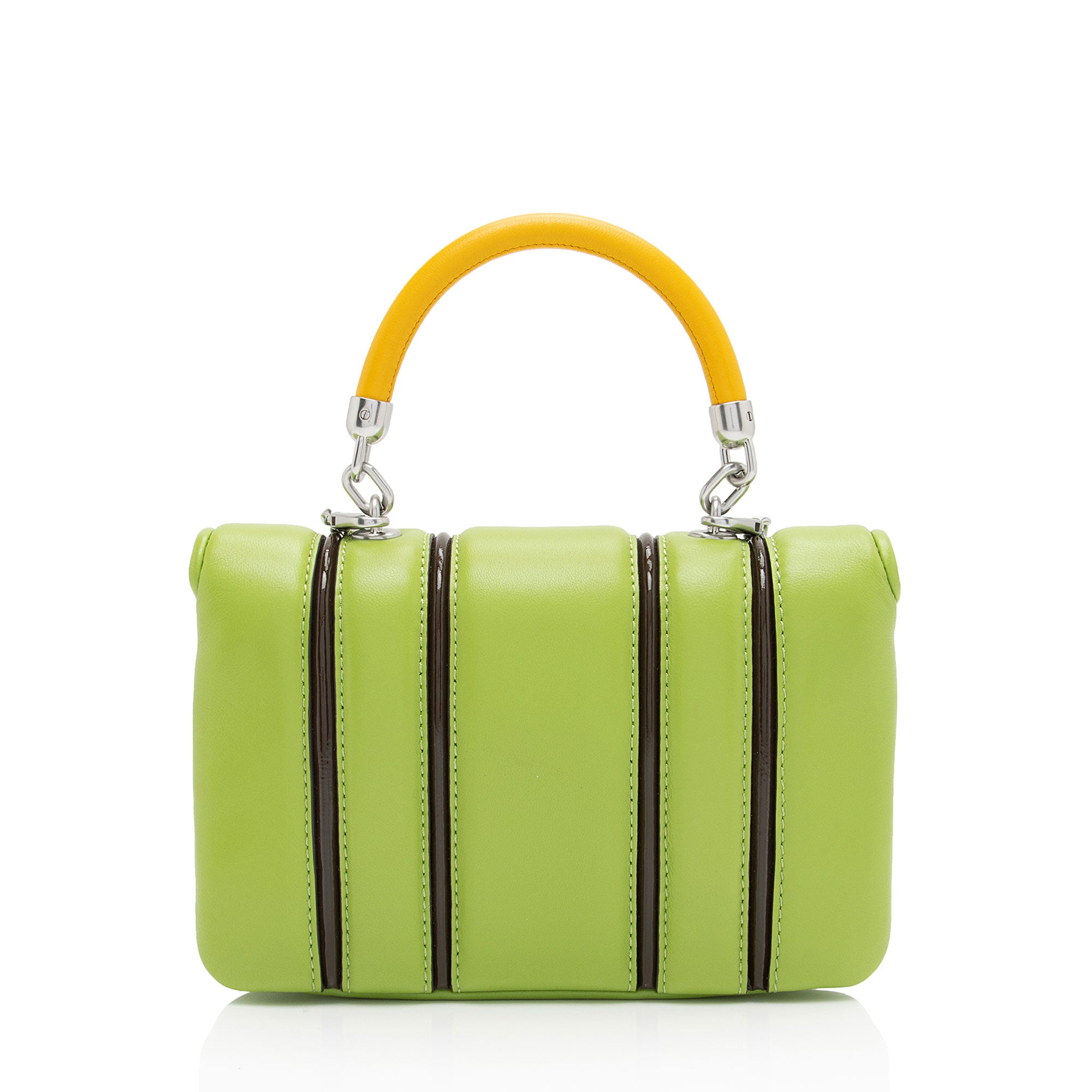 Tory Burch Leather Striped Kira Bombe Mini Top Handle Shoulder Bag (SHF-6fAaKC)