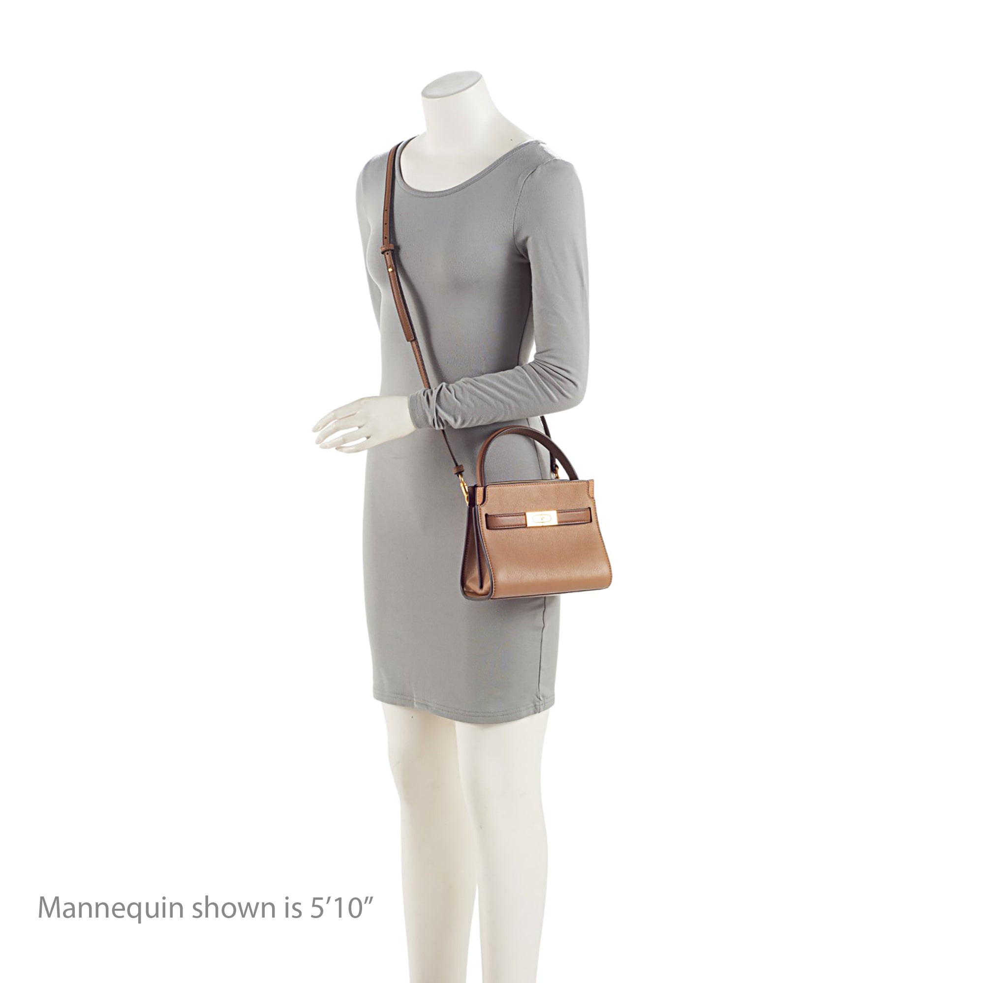 Tory Burch Lee Radziwill Leather Petite Double Satchel (SHF-KexE7Z)