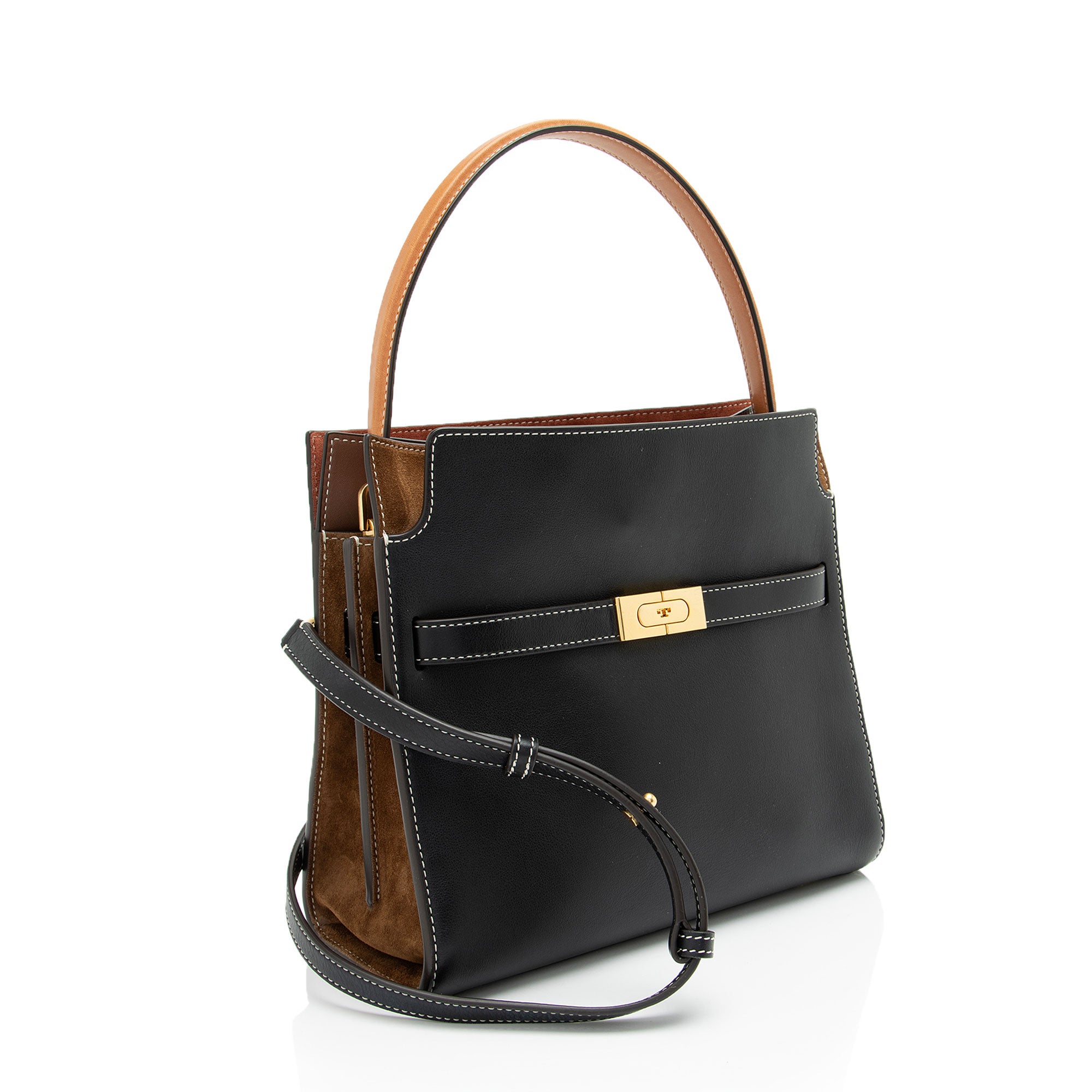 Tory Burch Lee Radziwill Leather Small Double Satchel