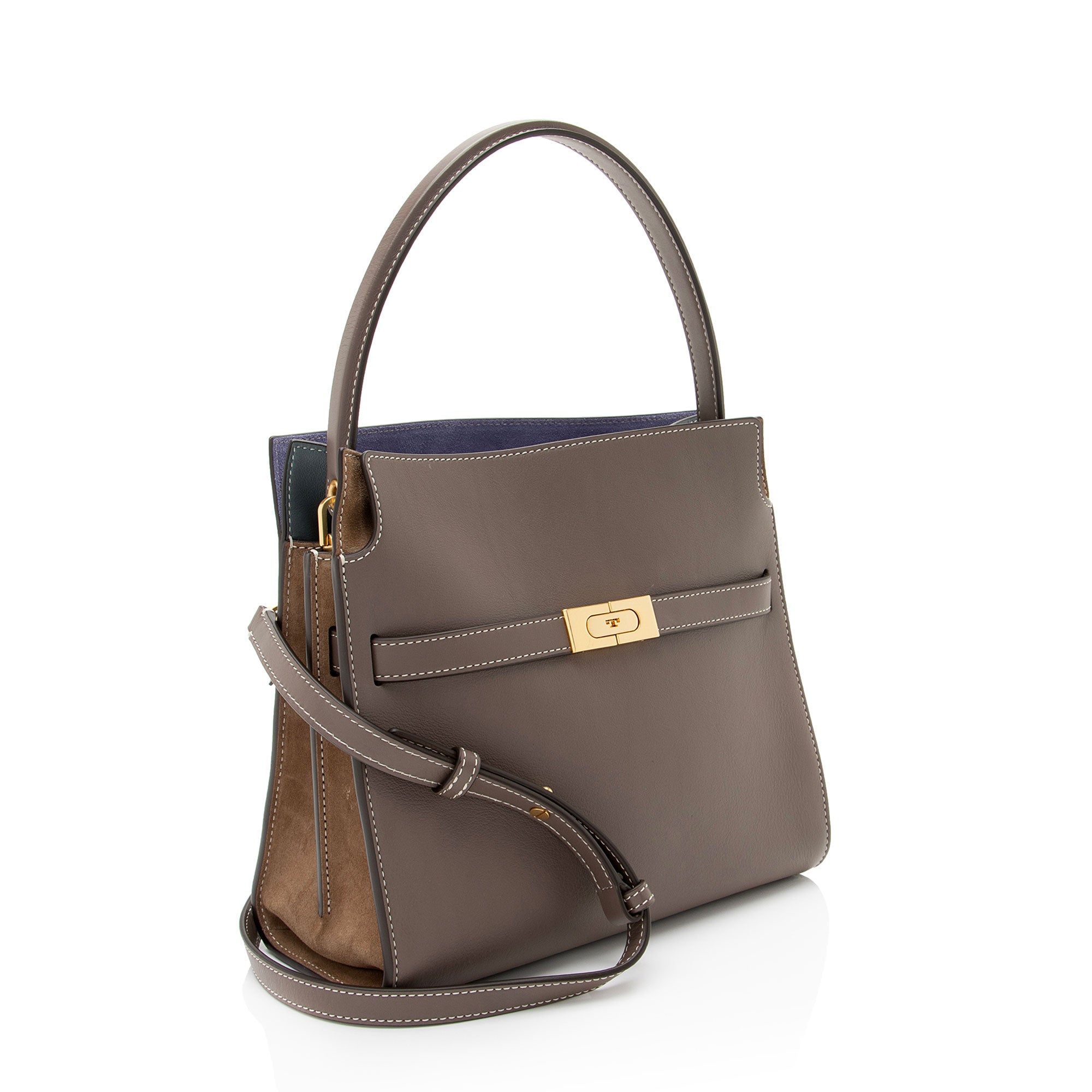 Tory Burch Lee Radziwill Leather Small Double Satchel