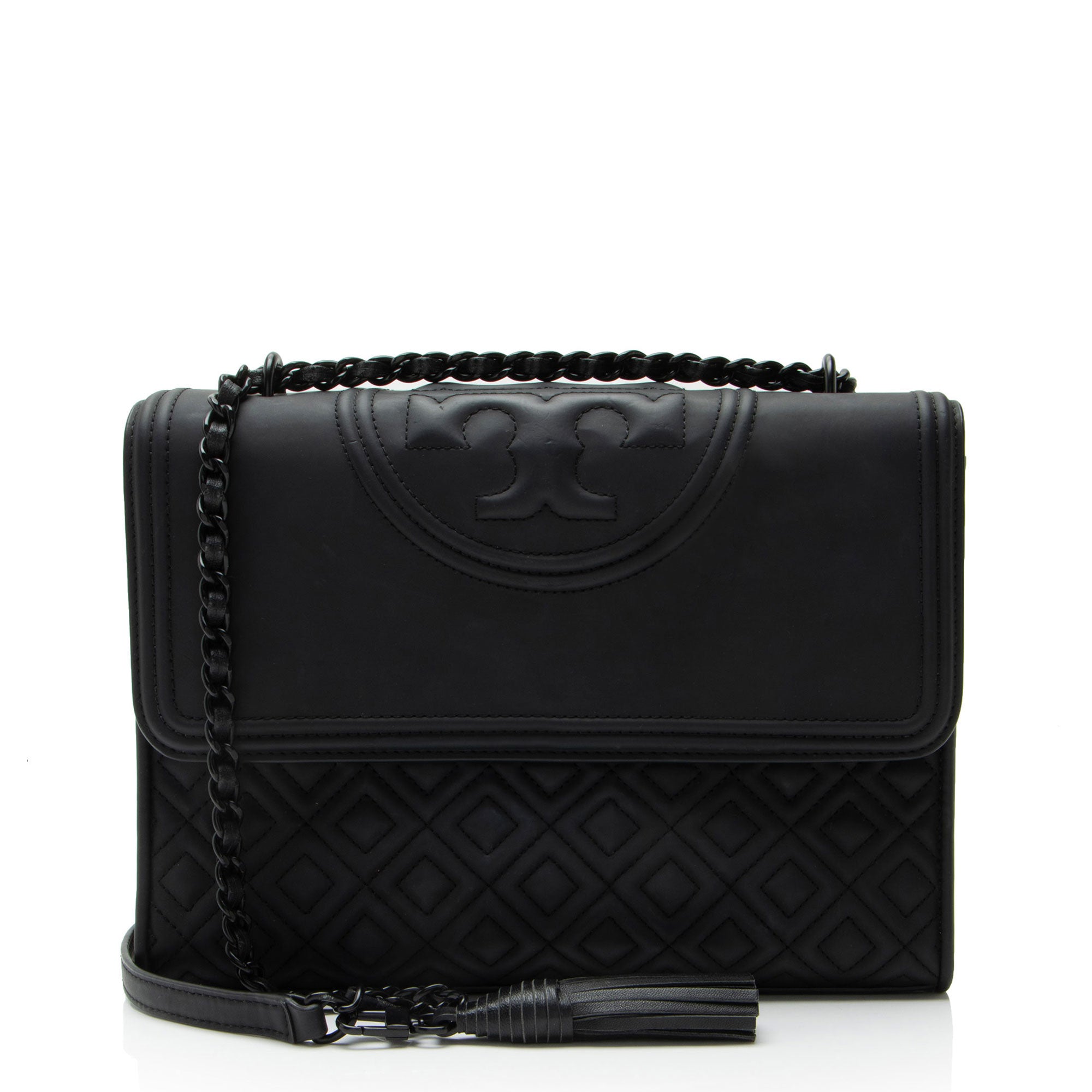 Tory Burch Matte Leather Fleming Medium Shoulder Bag