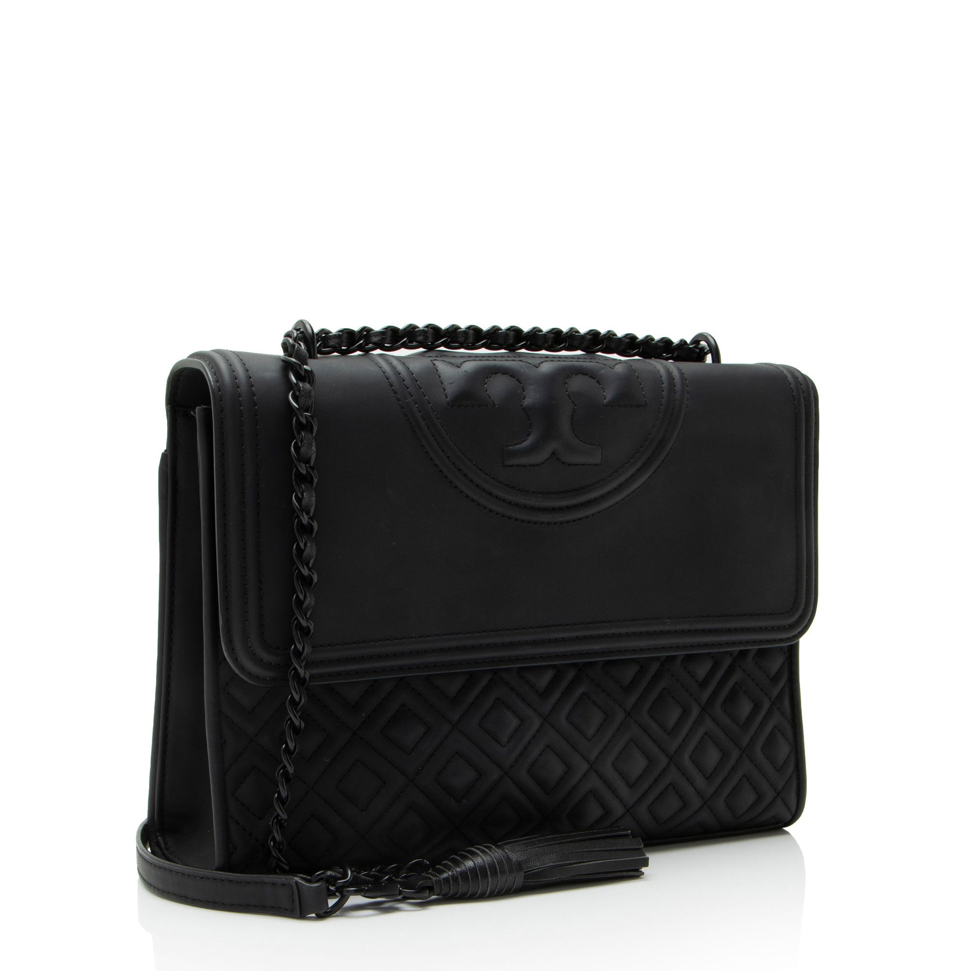 Tory Burch Matte Leather Fleming Medium Shoulder Bag