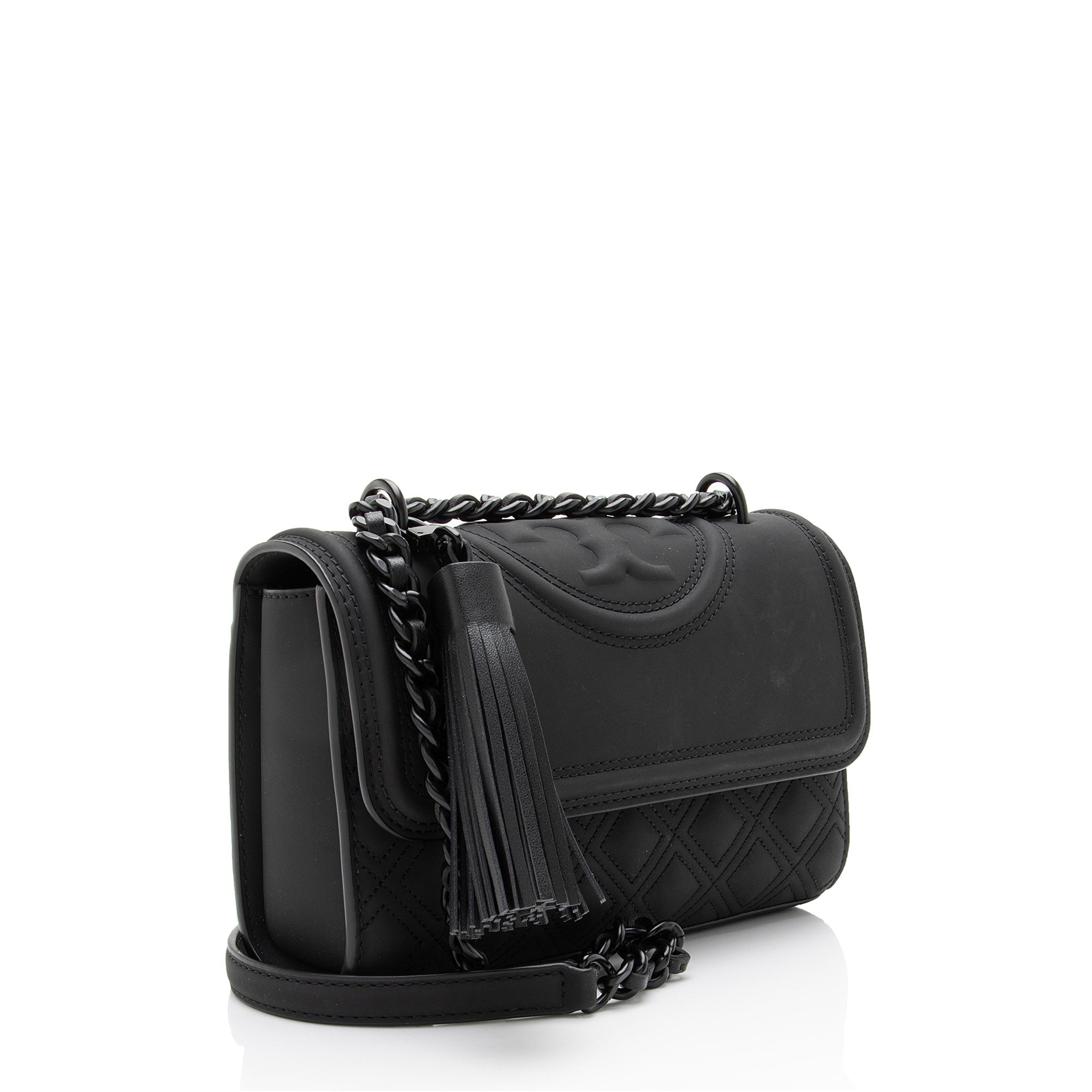 Tory Burch Matte Leather Fleming Small Shoulder Bag