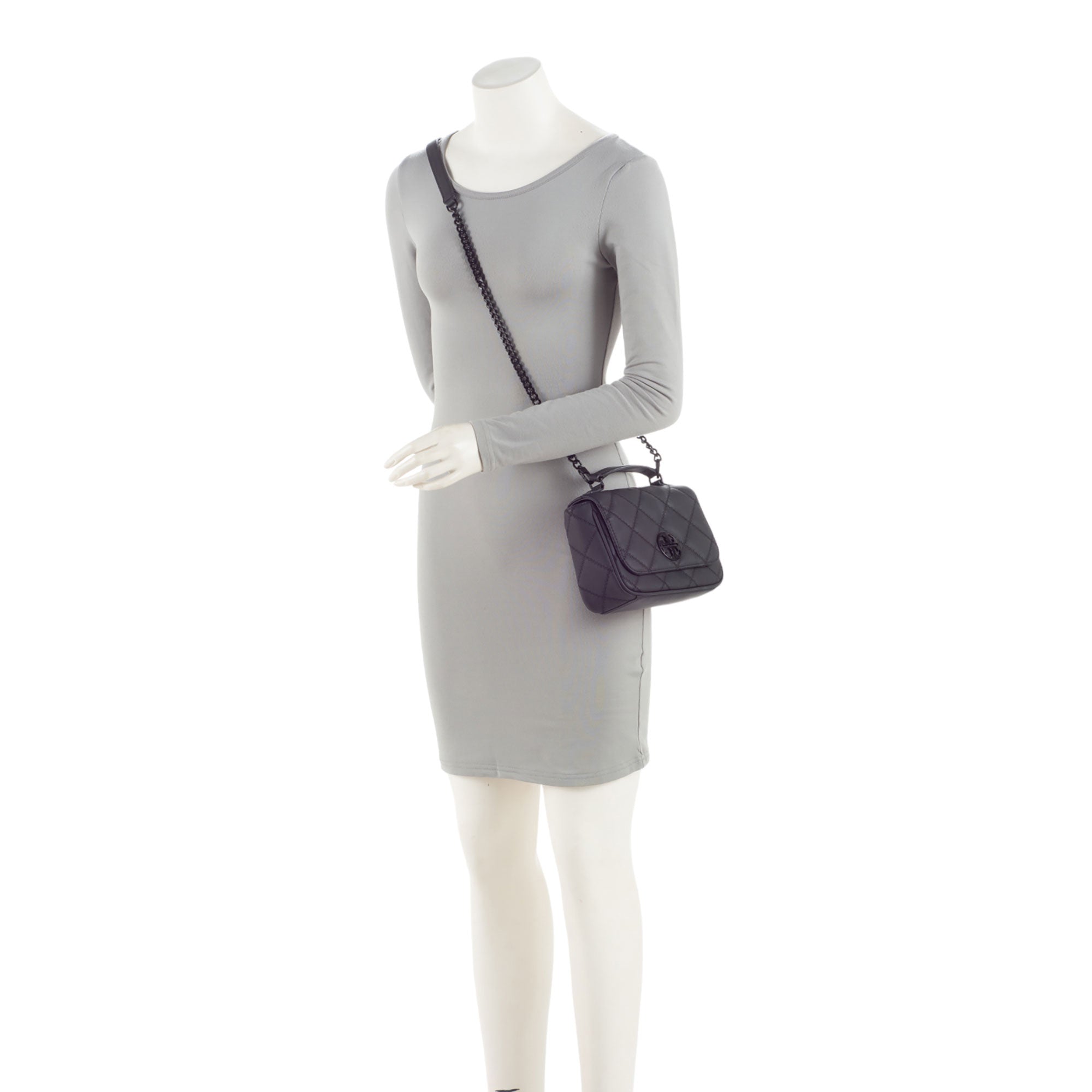 Tory Burch Matte Quilted Leather Willa Mini Top Handle