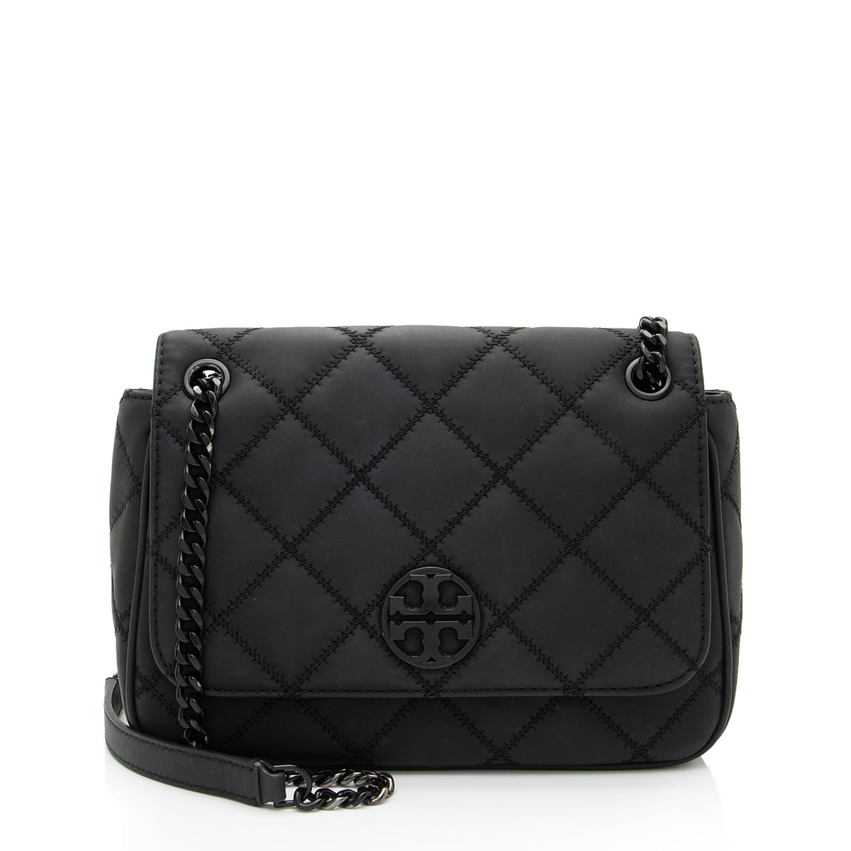 Tory Burch Matte Quilted Leather Willa Small Shoulder Bag 