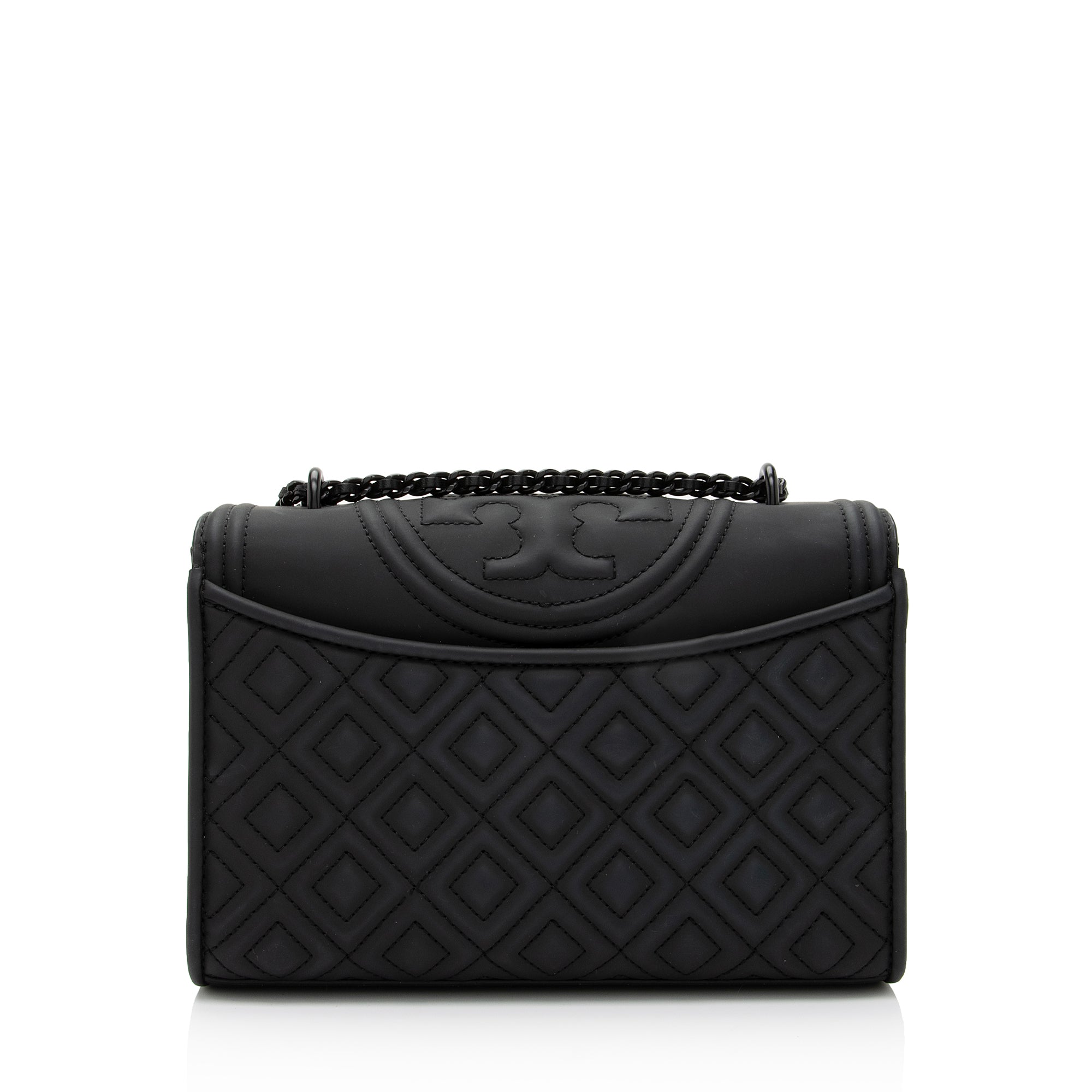 Tory Burch Matte Rubberized Fleming Convertible Small Shoulder Bag (SHF-FTi63Q)