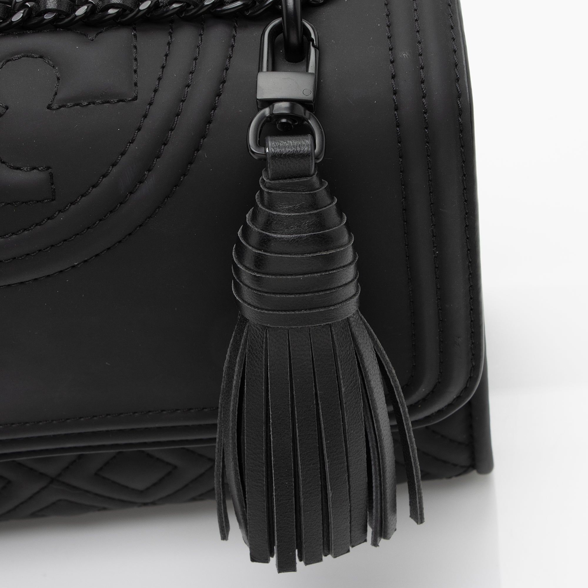 Tory Burch Matte Rubberized Fleming Convertible Small Shoulder Bag (SHF-FTi63Q)