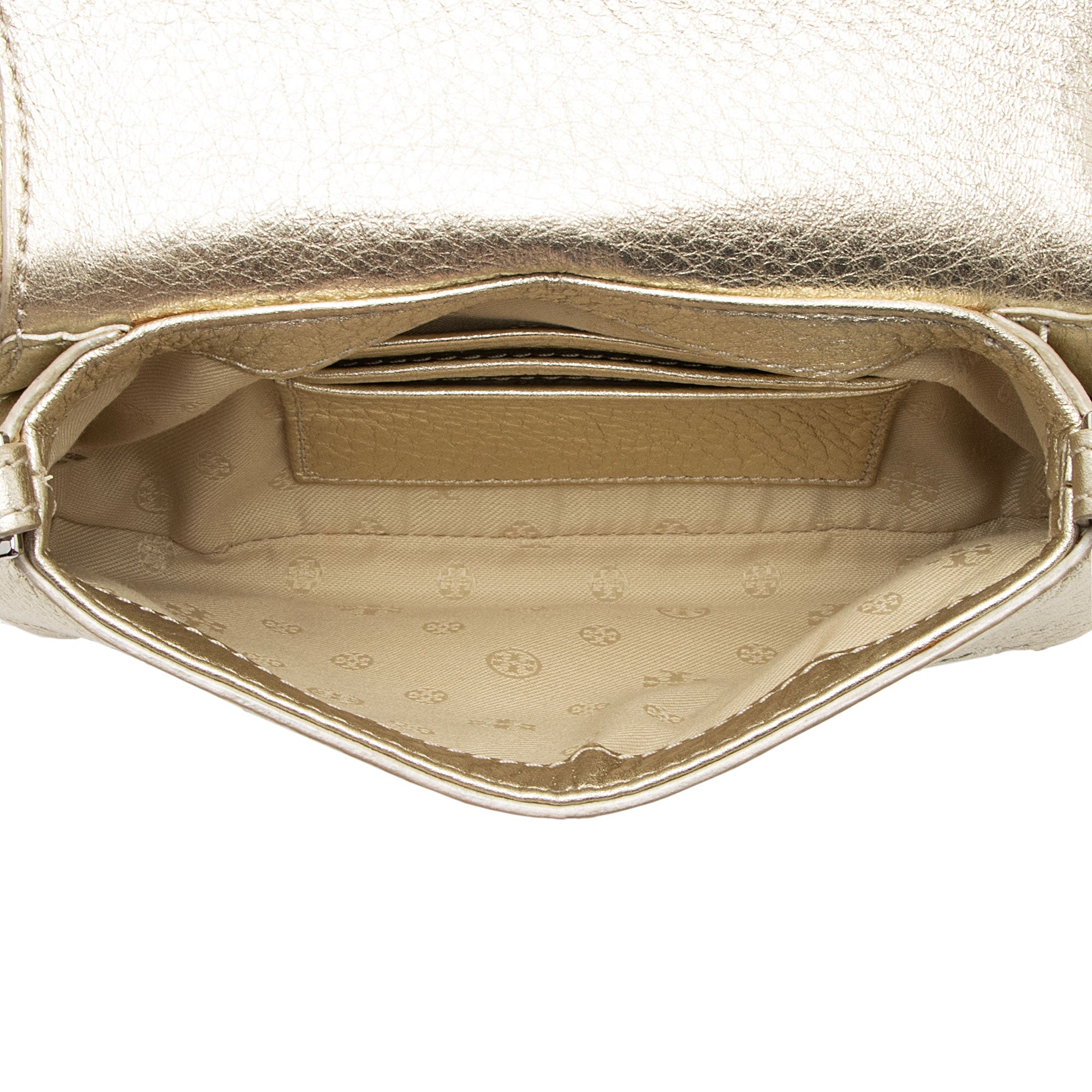 Tory Burch Metallic Leather Britten Mini Crossbody Bag (SHF-Yq8iZv)