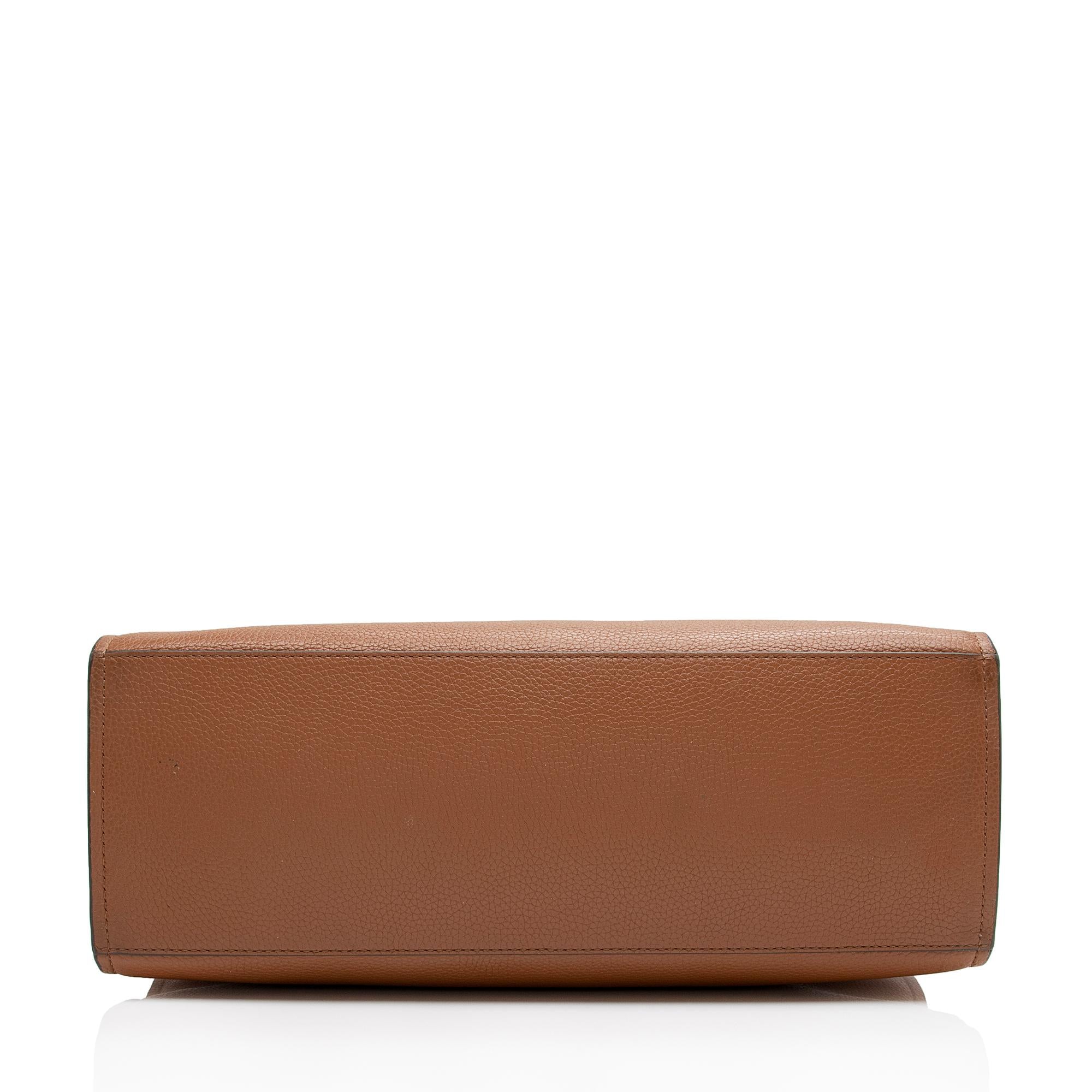 Tory Burch Pebbled Leather Thea Tassel Large Tote (SHF-XpGwbc)