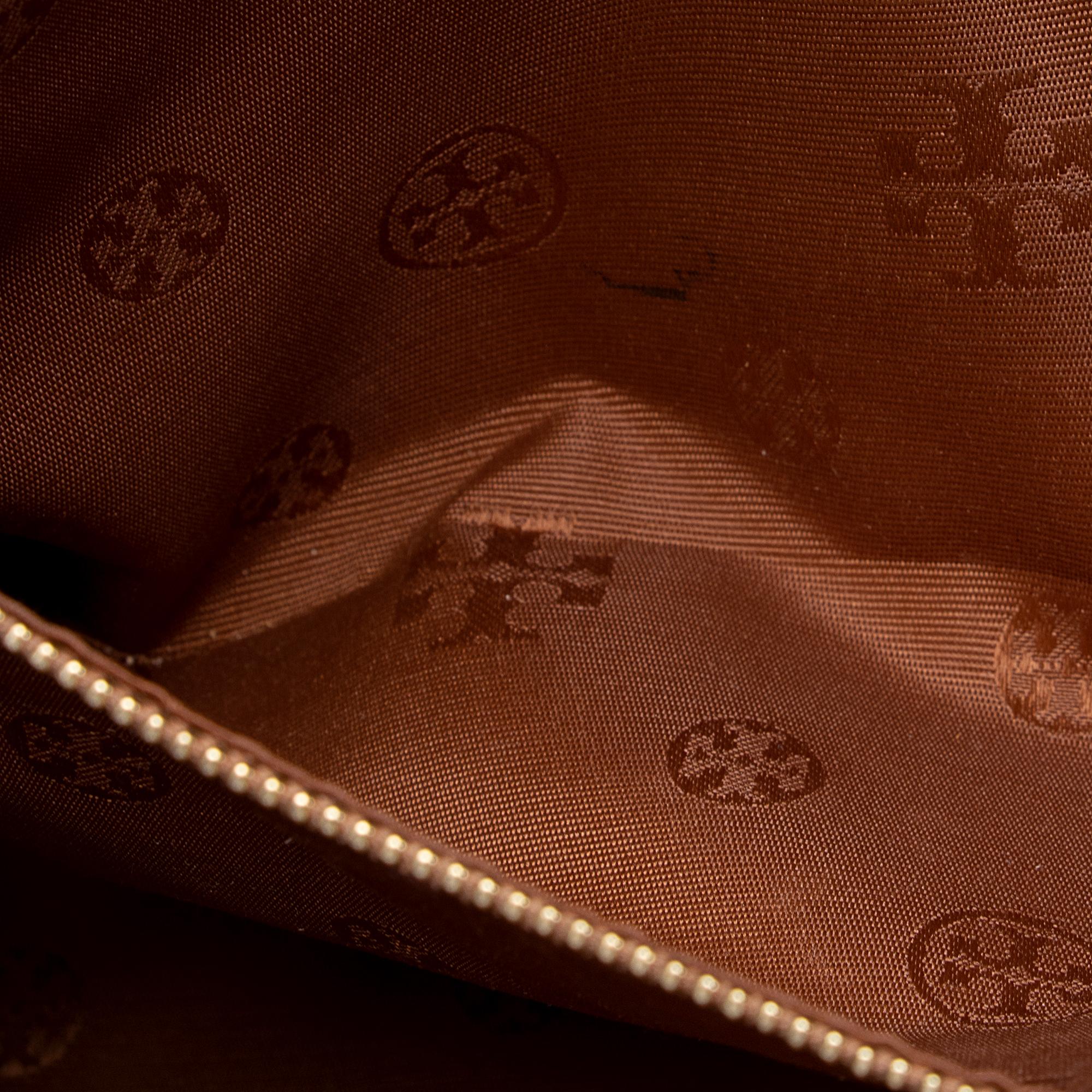 Tory Burch Pebbled Leather Thea Tassel Large Tote (SHF-XpGwbc)