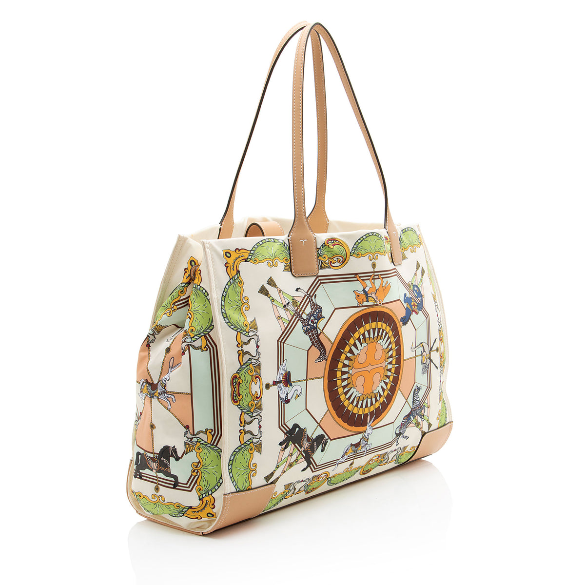Tory Burch Printed Nylon Leather Ella Tote