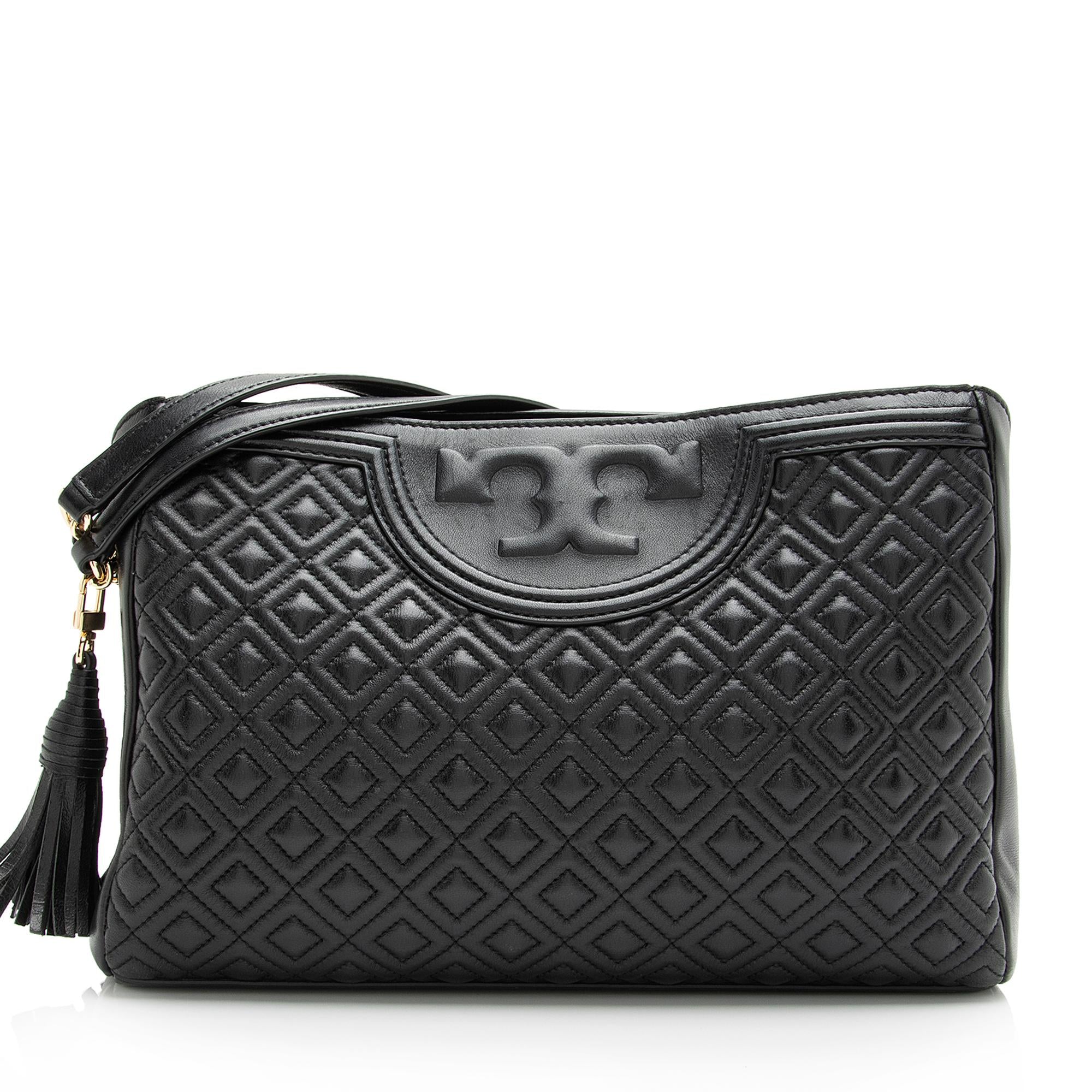 Tory Burch Quilted Leather Fleming Tote (SHF-23792)