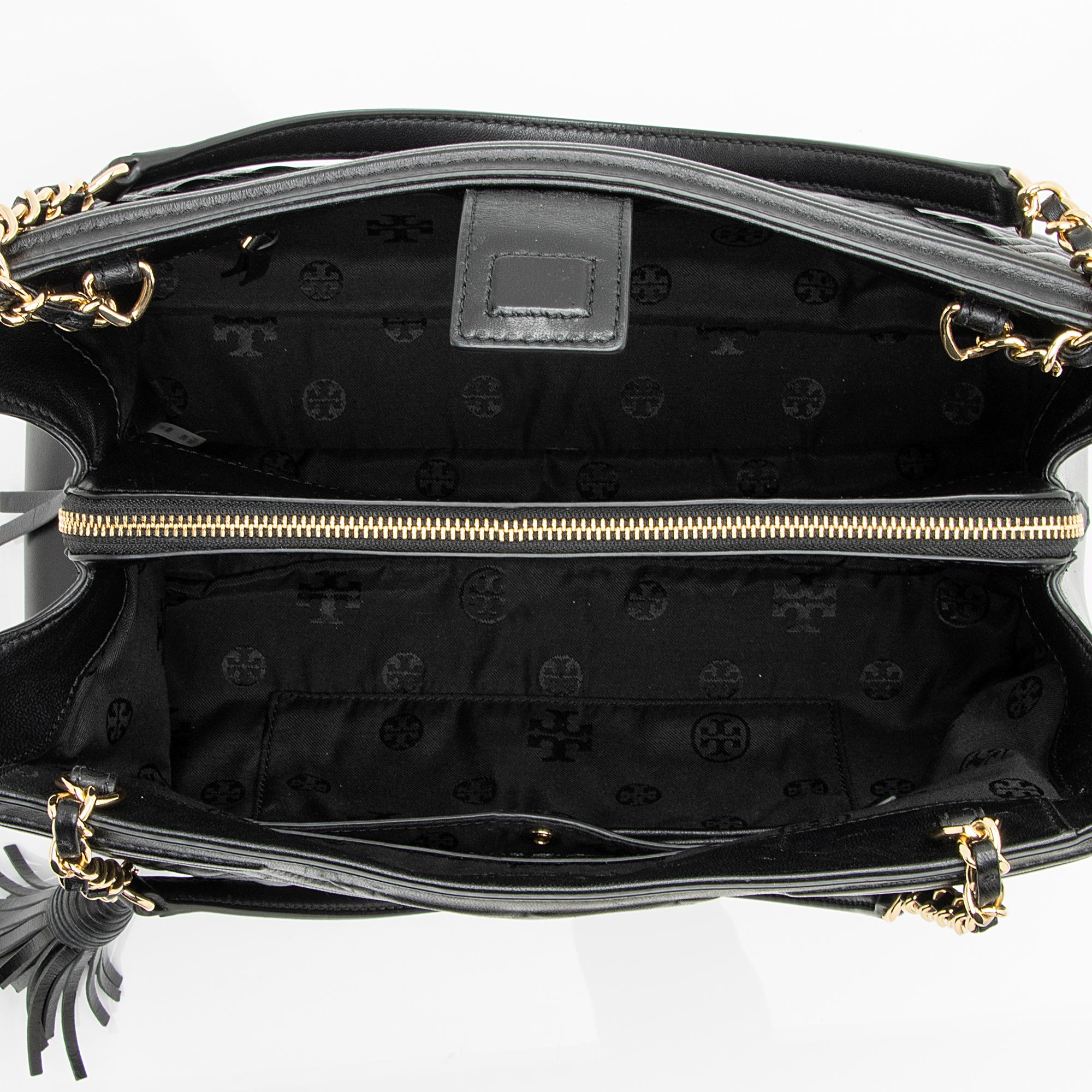 Tory Burch Quilted Leather Fleming Tote (SHF-23792)