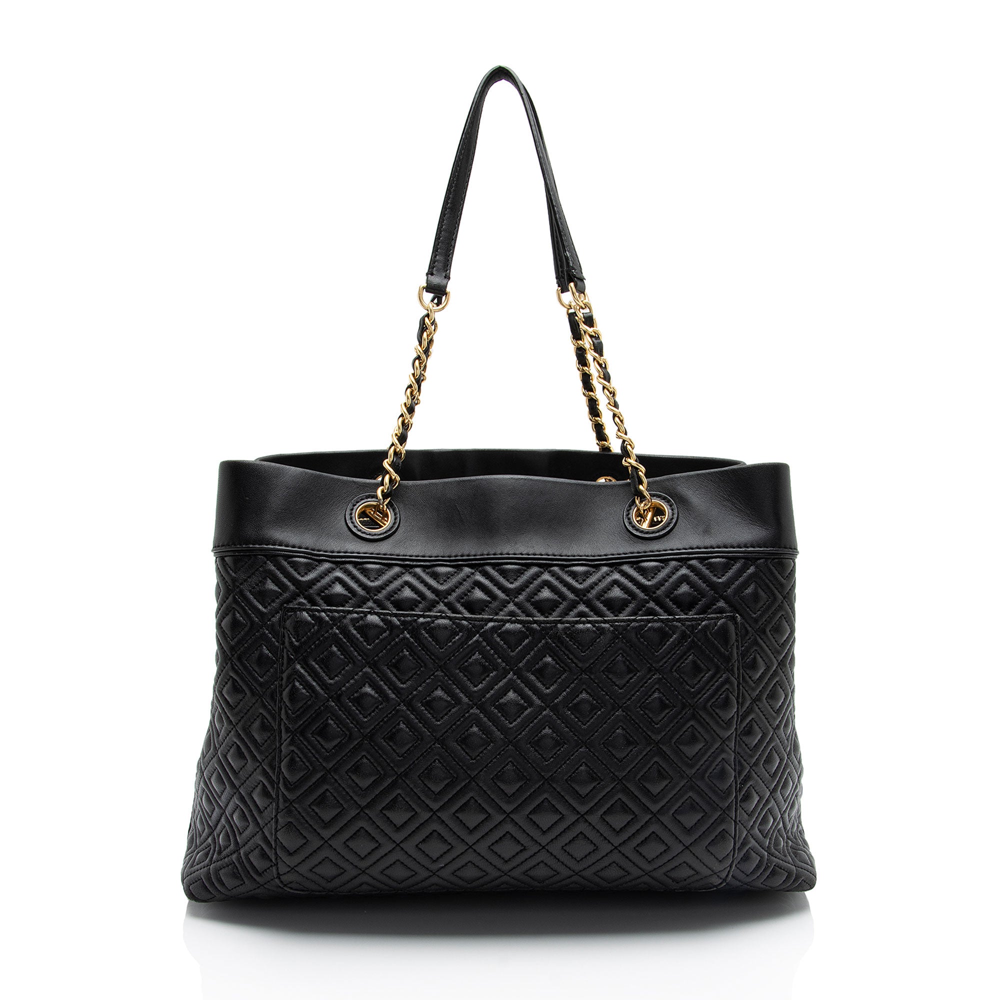 Tory Burch Quilted Leather Fleming Tote (SHF-kzdbgo)