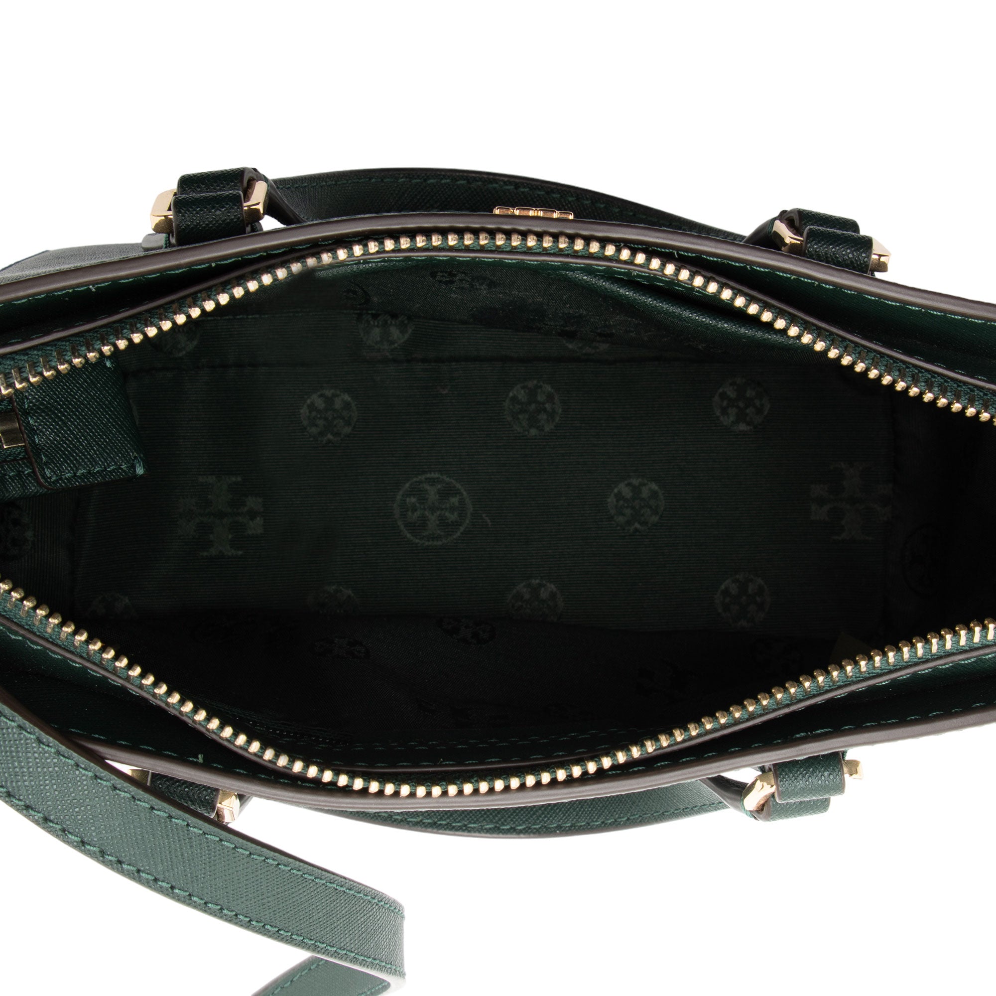 Tory Burch Saffiano Leather Emerson Top Zip Micro Tote (SHF-QkYroX)