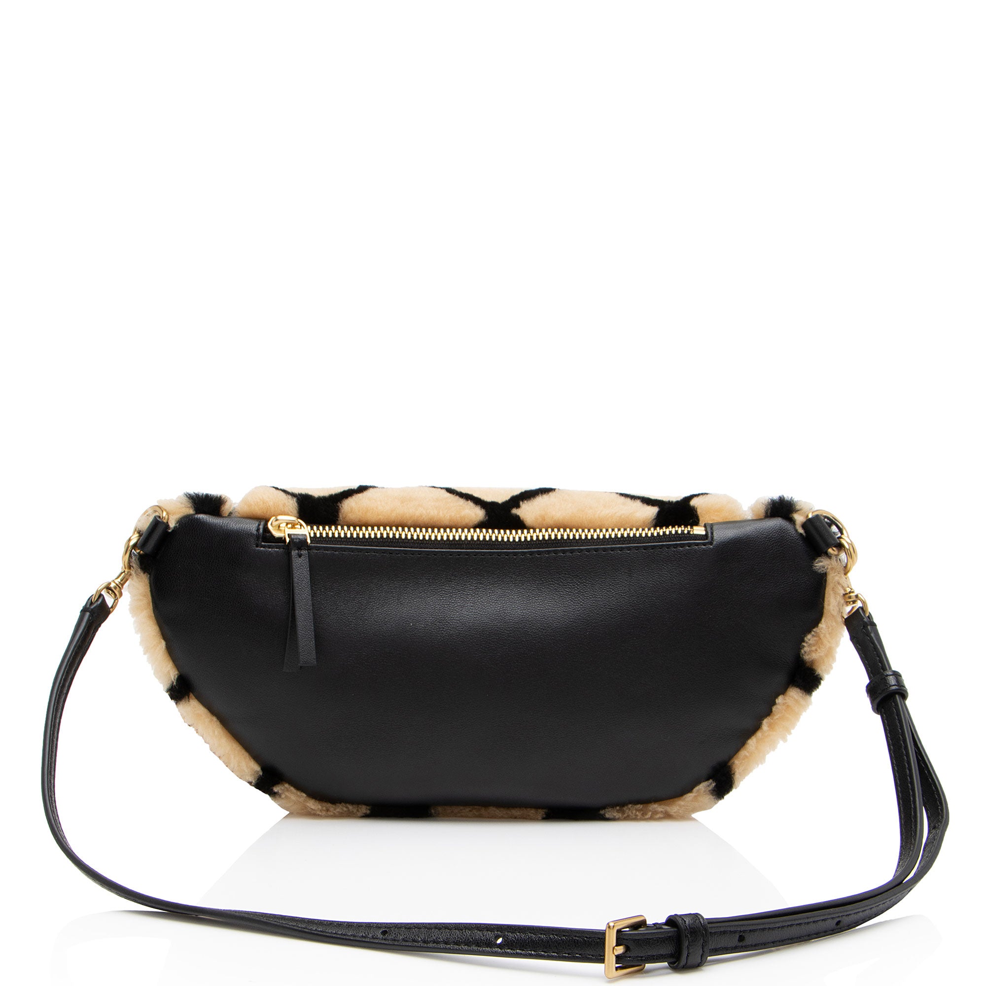 Tory Burch Shearling Fleming Convertible Belt Bag