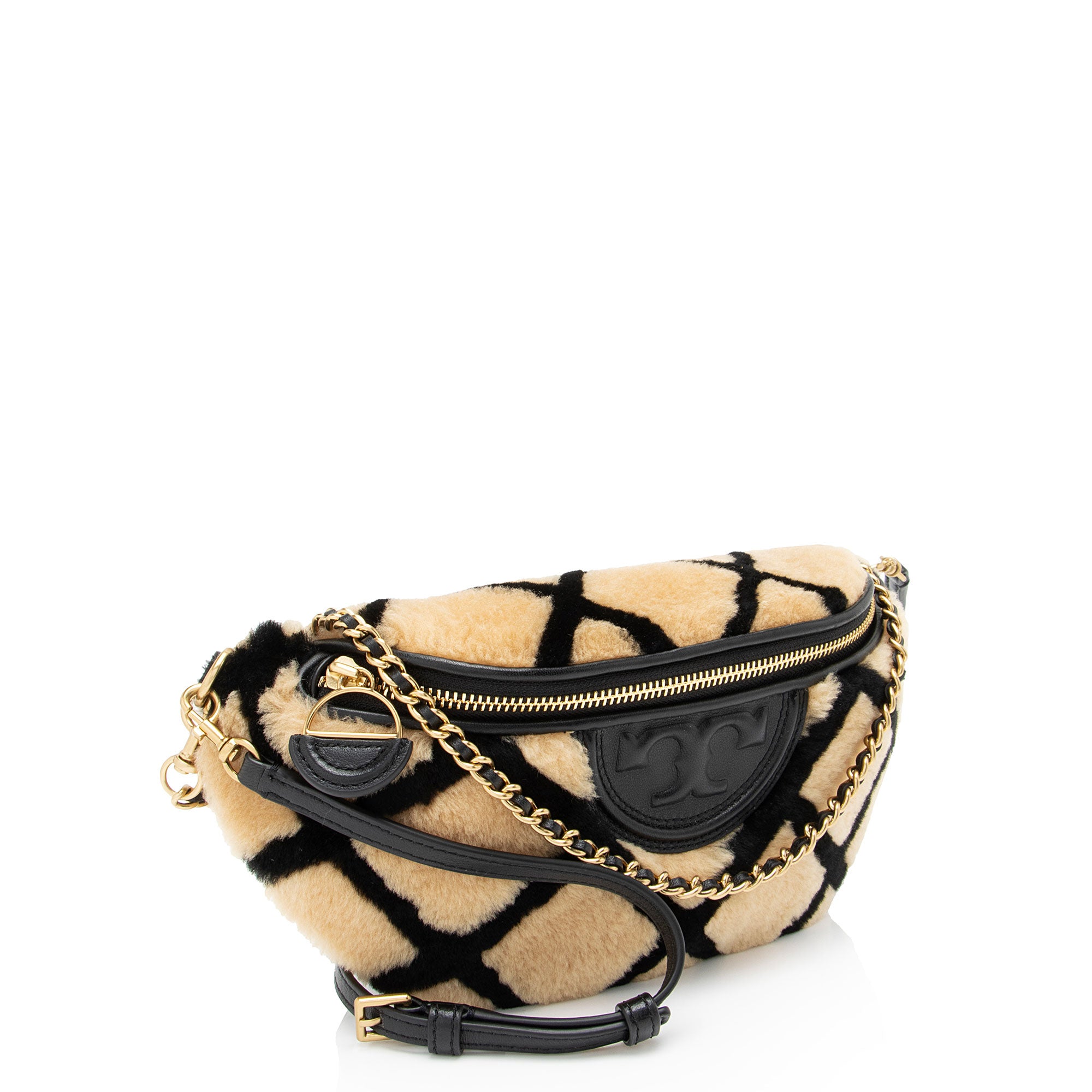 Tory Burch Shearling Fleming Convertible Belt Bag