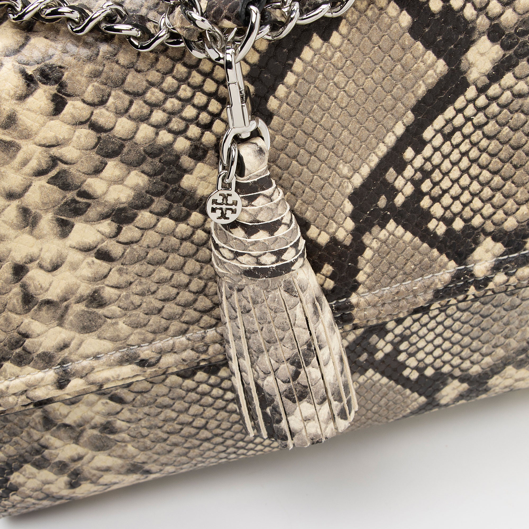 Tory Burch Snakeskin Embossed Leather Shoulder Bag (SHF-5081PS)