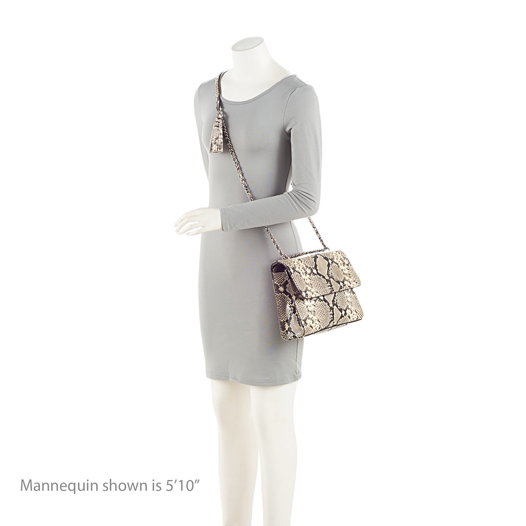 Tory Burch Snakeskin Embossed Leather Shoulder Bag (SHF-5081PS)