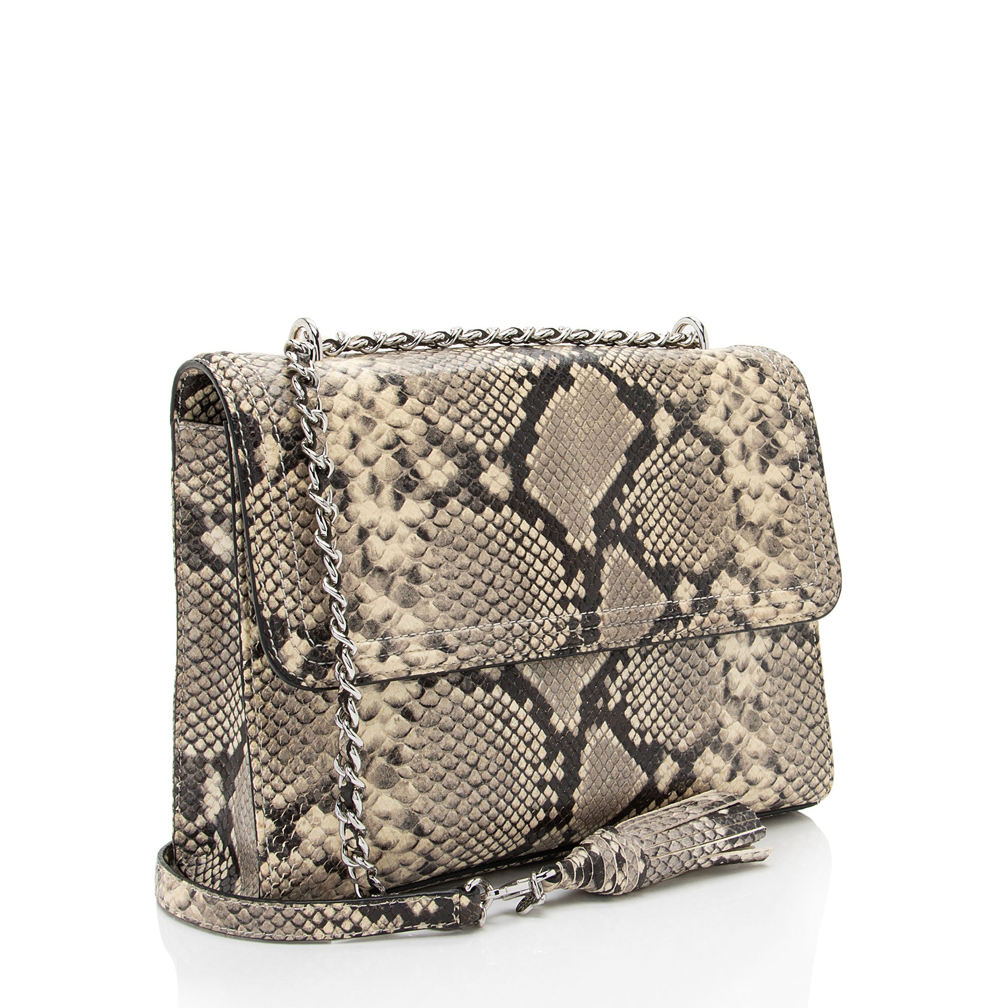 Tory Burch Snakeskin Embossed Leather Shoulder Bag (SHF-5081PS)