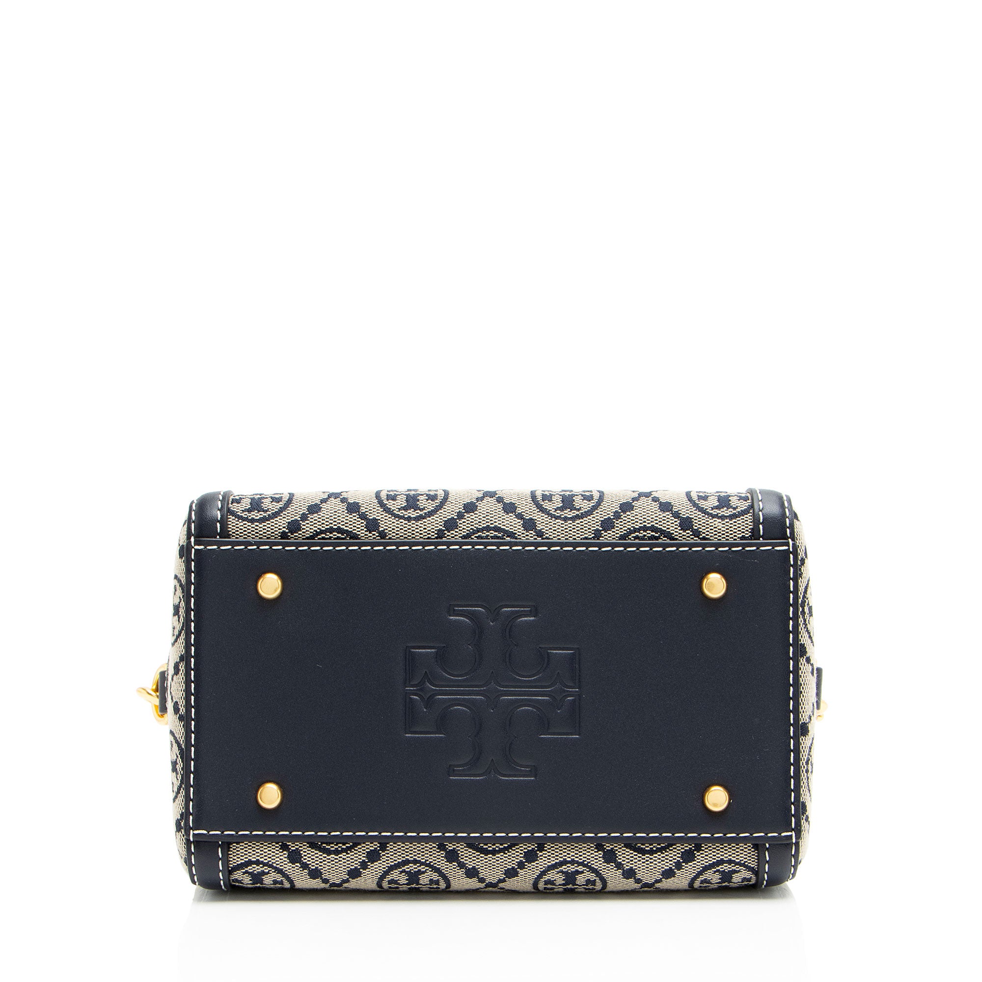 Tory Burch T Monogram Canvas Barrel Mini Satchel