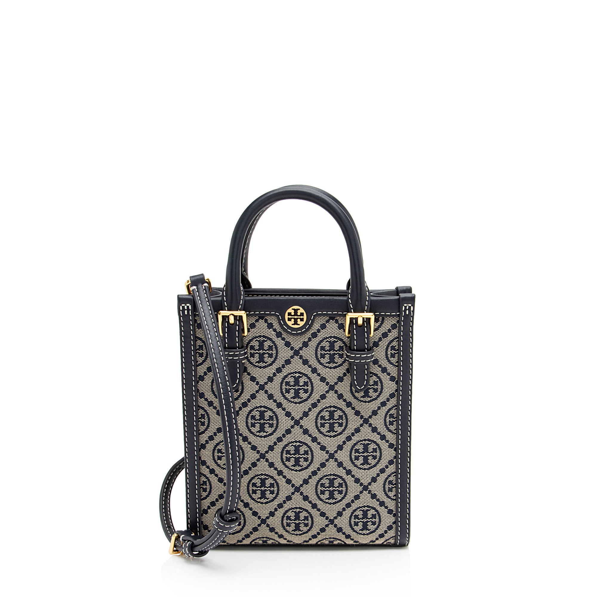 Tory Burch T Monogram Canvas Mini Tote