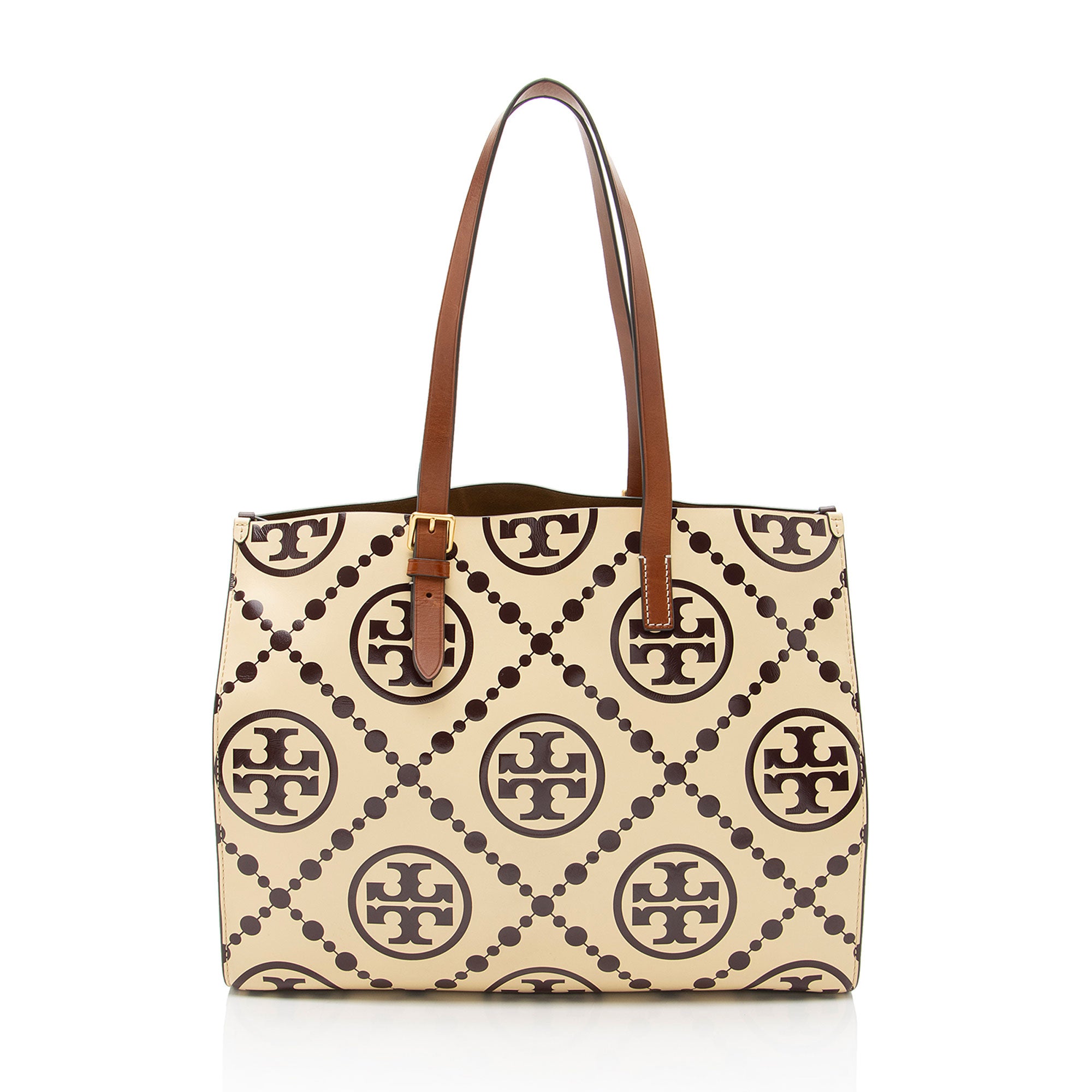 Tory Burch T Monogram Embossed Leather Tote
