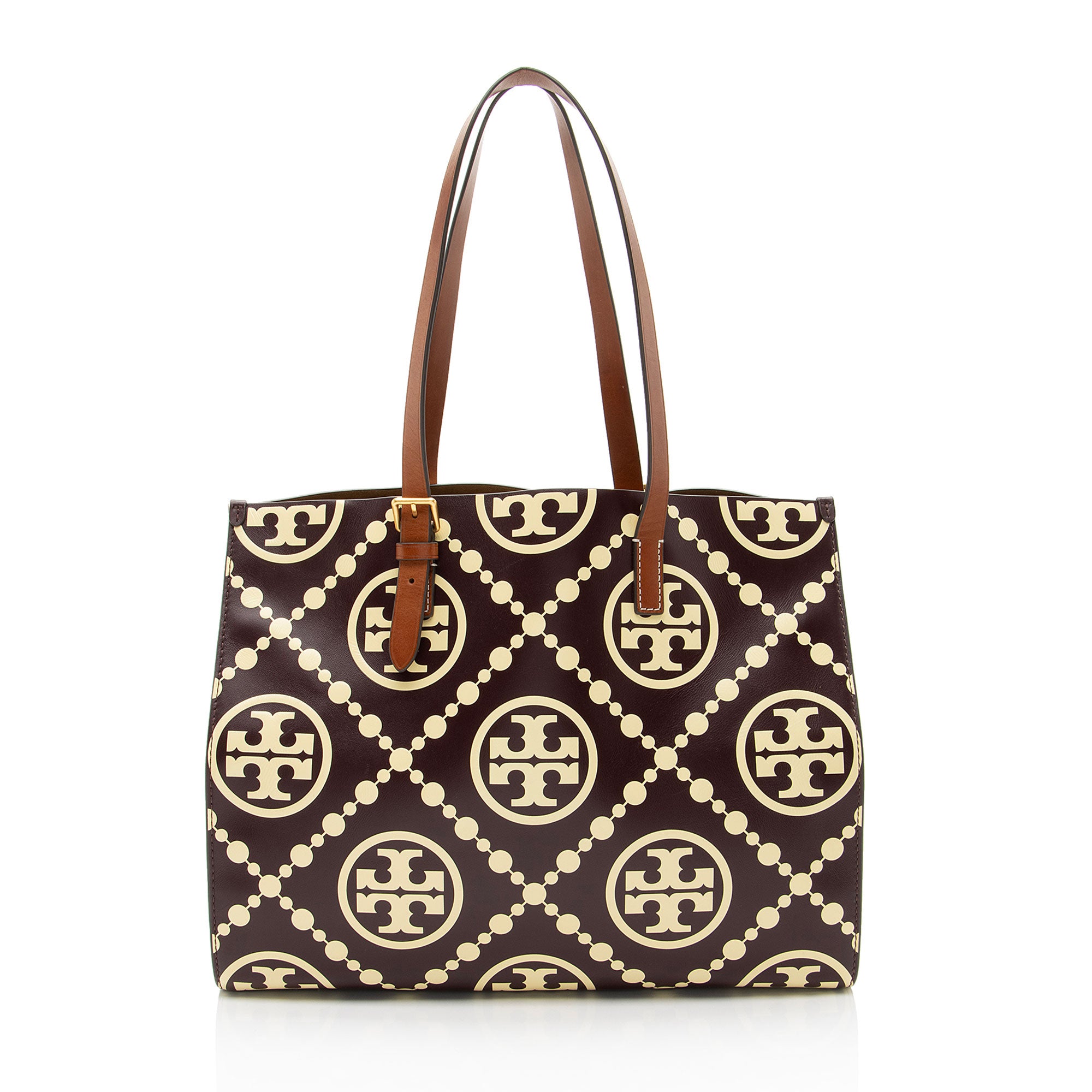 Tory Burch T Monogram Embossed Leather Tote