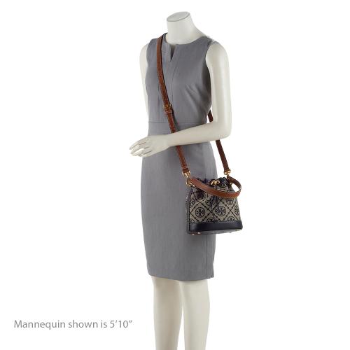 Tory Burch T Monogram Jacquard Bucket Bag (SHF-xbPWe4)