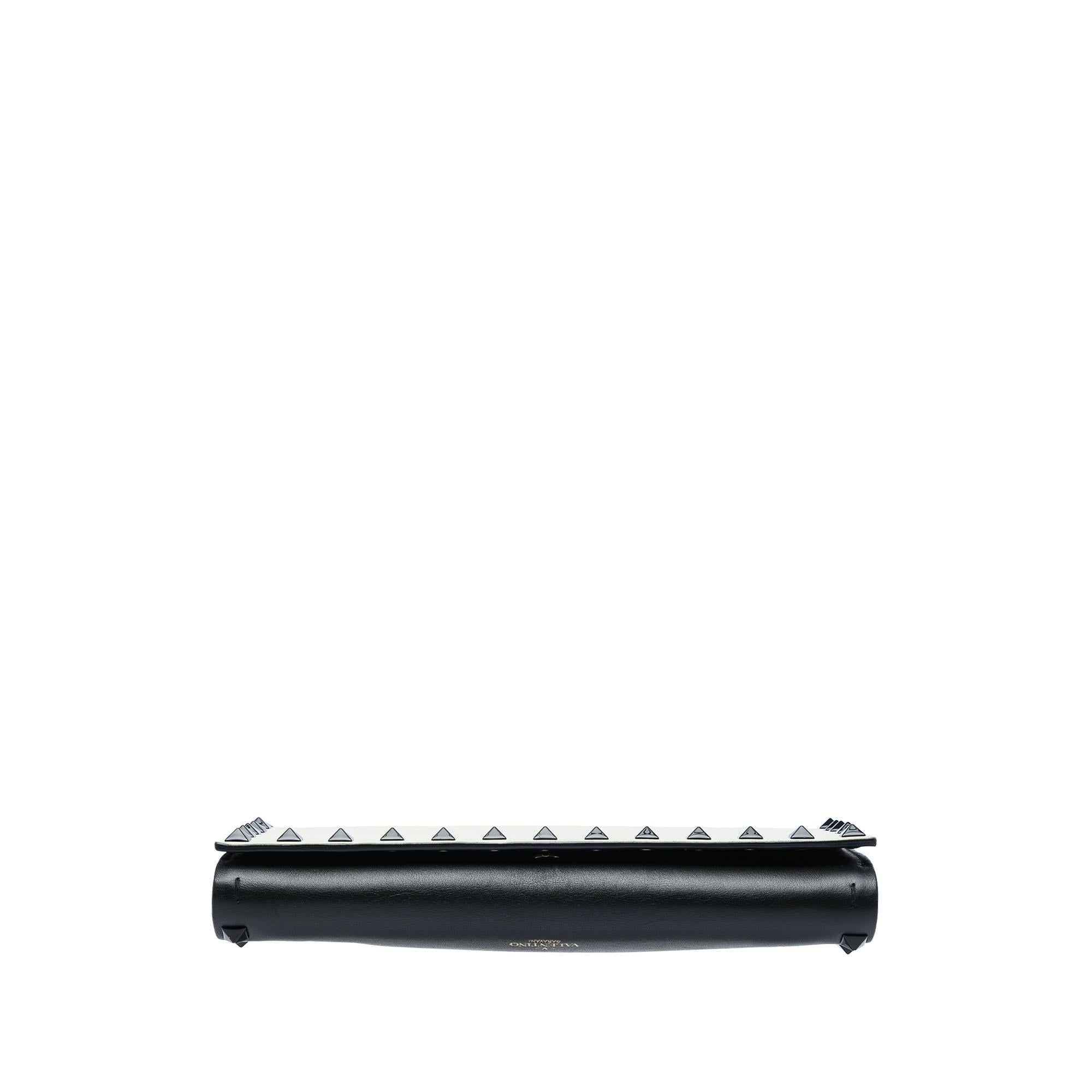 Valentino Bicolor Leather Rockstud Wallet on Chain
