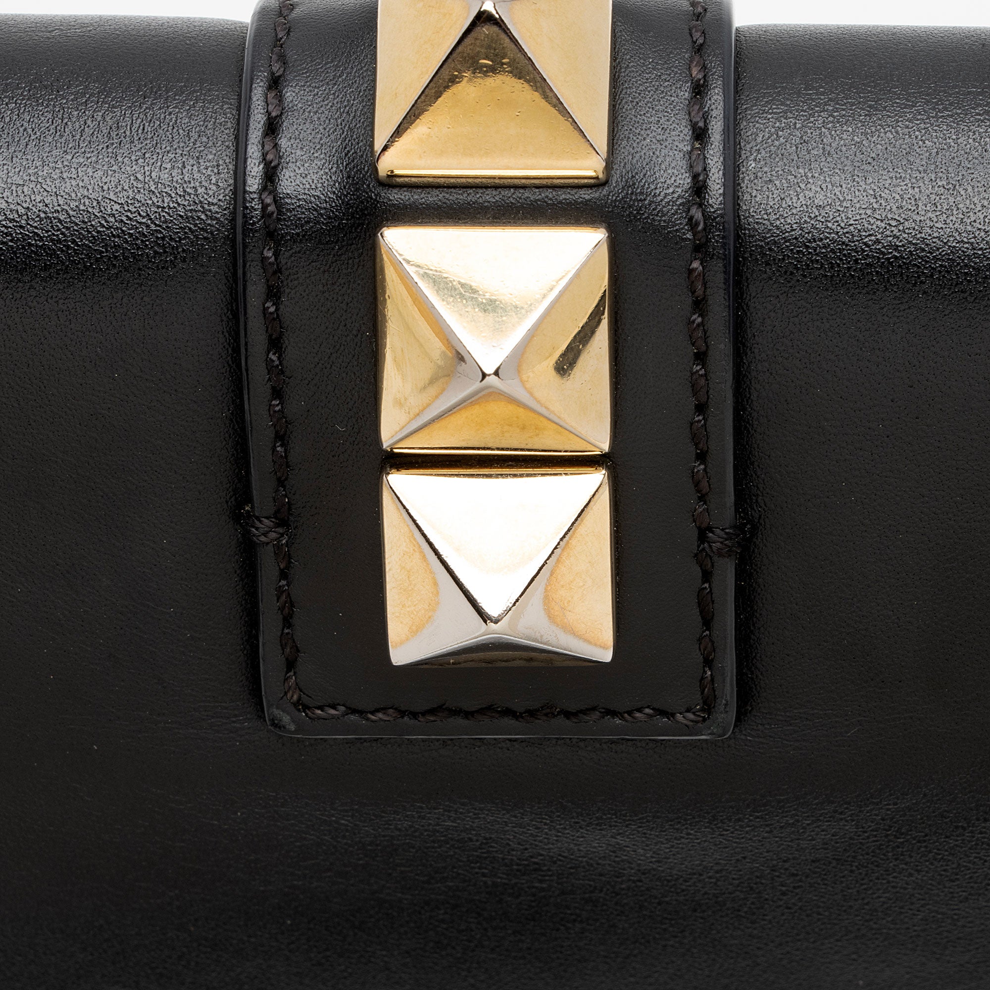 Valentino Calfskin Glam Lock Small Shoulder Bag (SHF-lIUmOS)