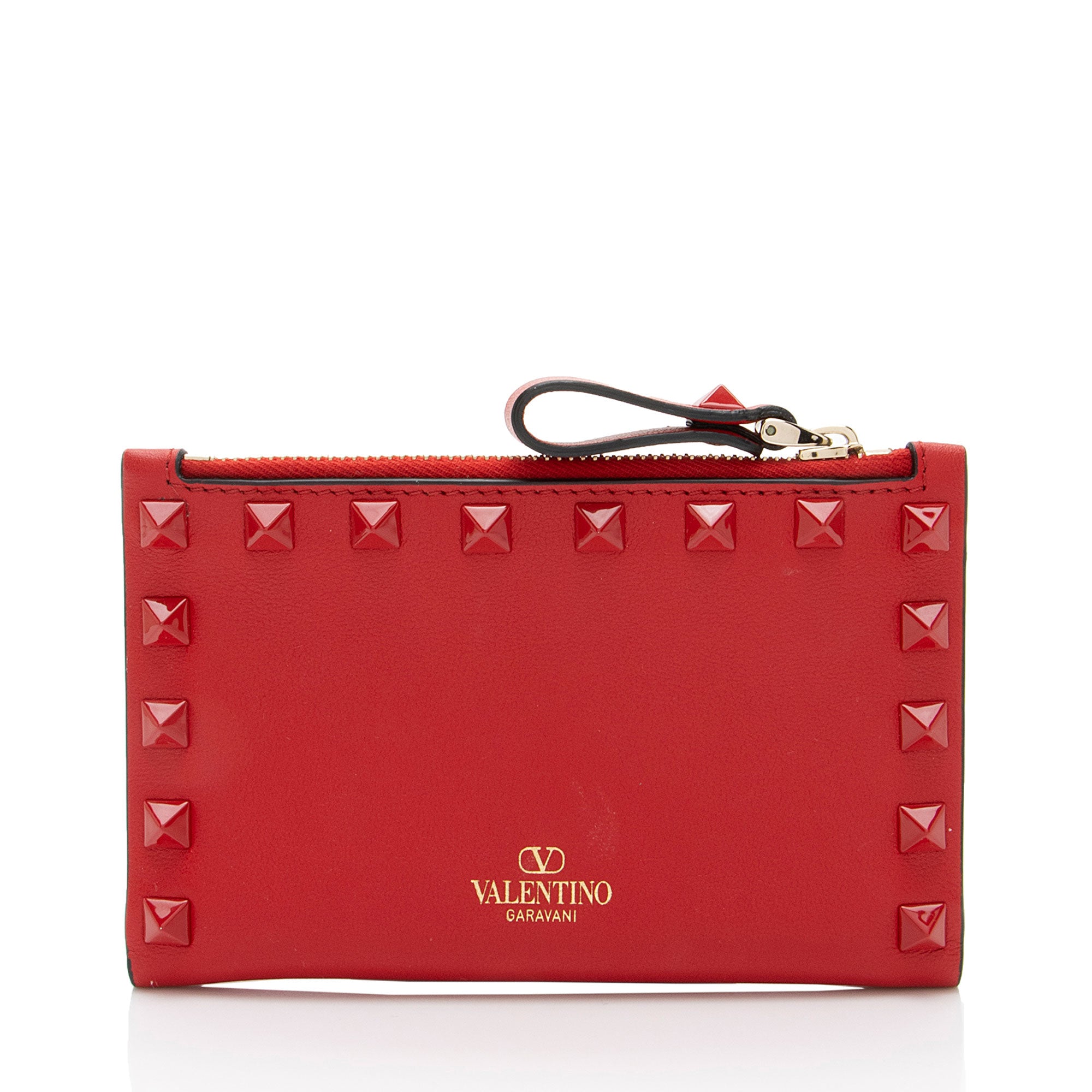 Valentino Calfskin Rockstud Bifold Wallet