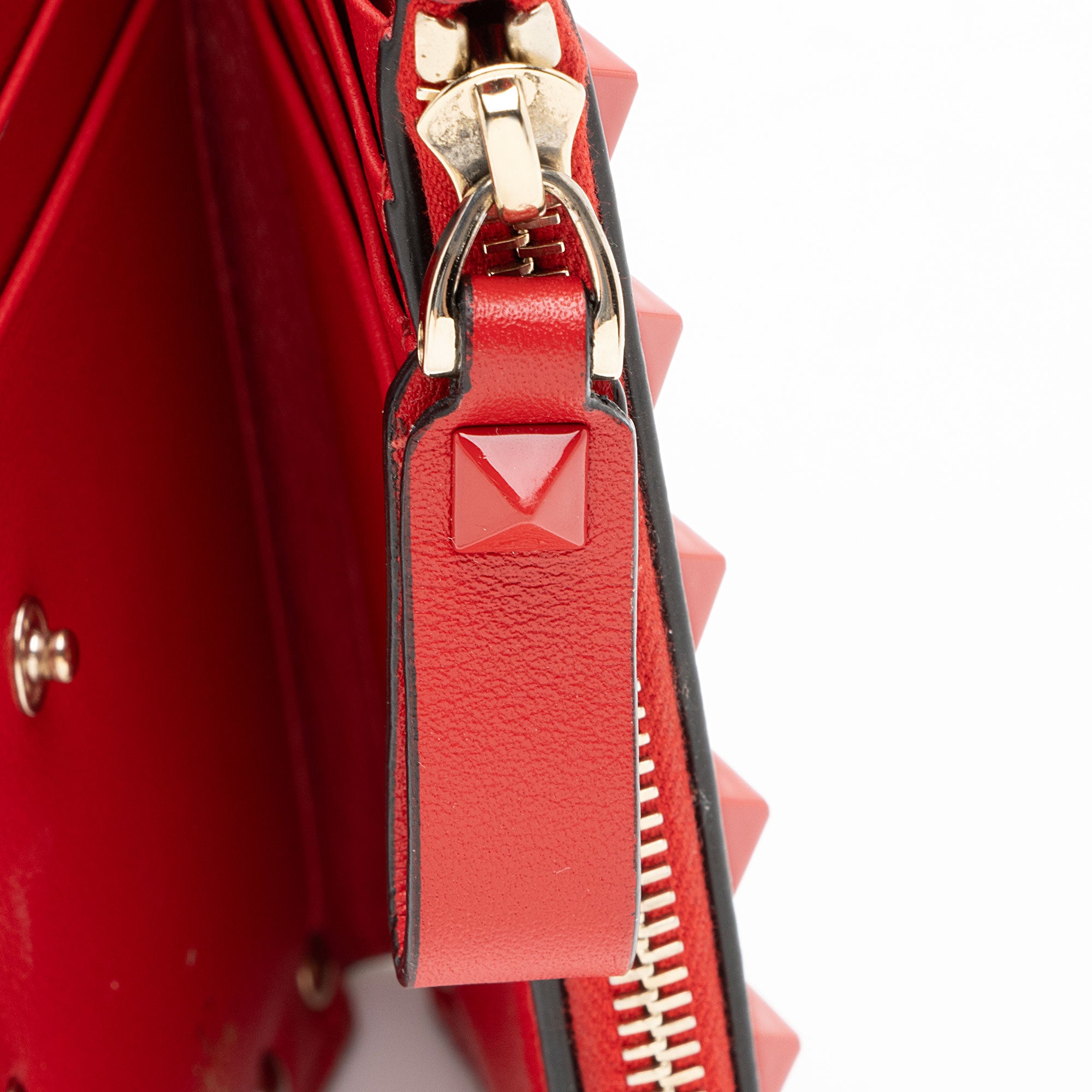 Valentino Calfskin Rockstud Bifold Wallet