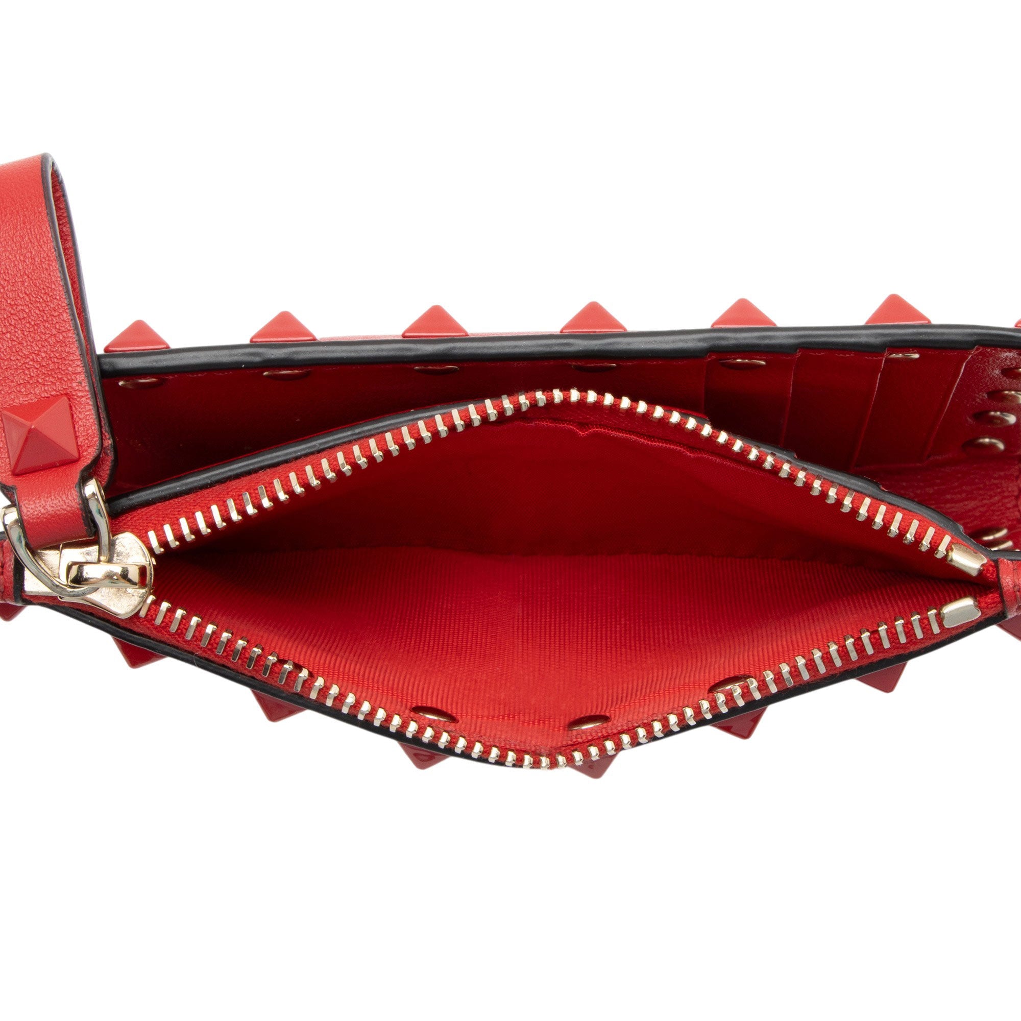 Valentino Calfskin Rockstud Bifold Wallet