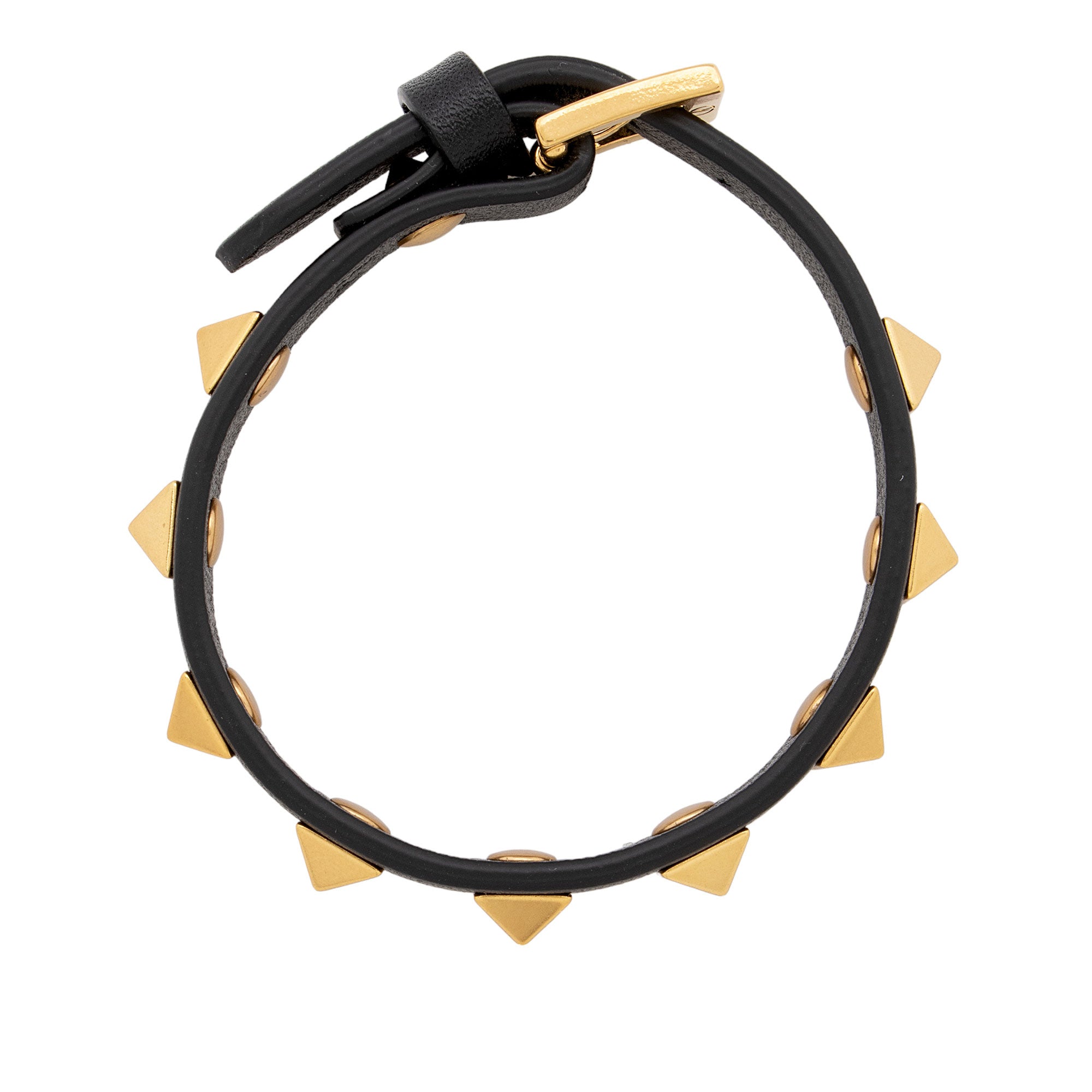 Valentino Calfskin Rockstud Bracelet (SHF-eHe5uM)